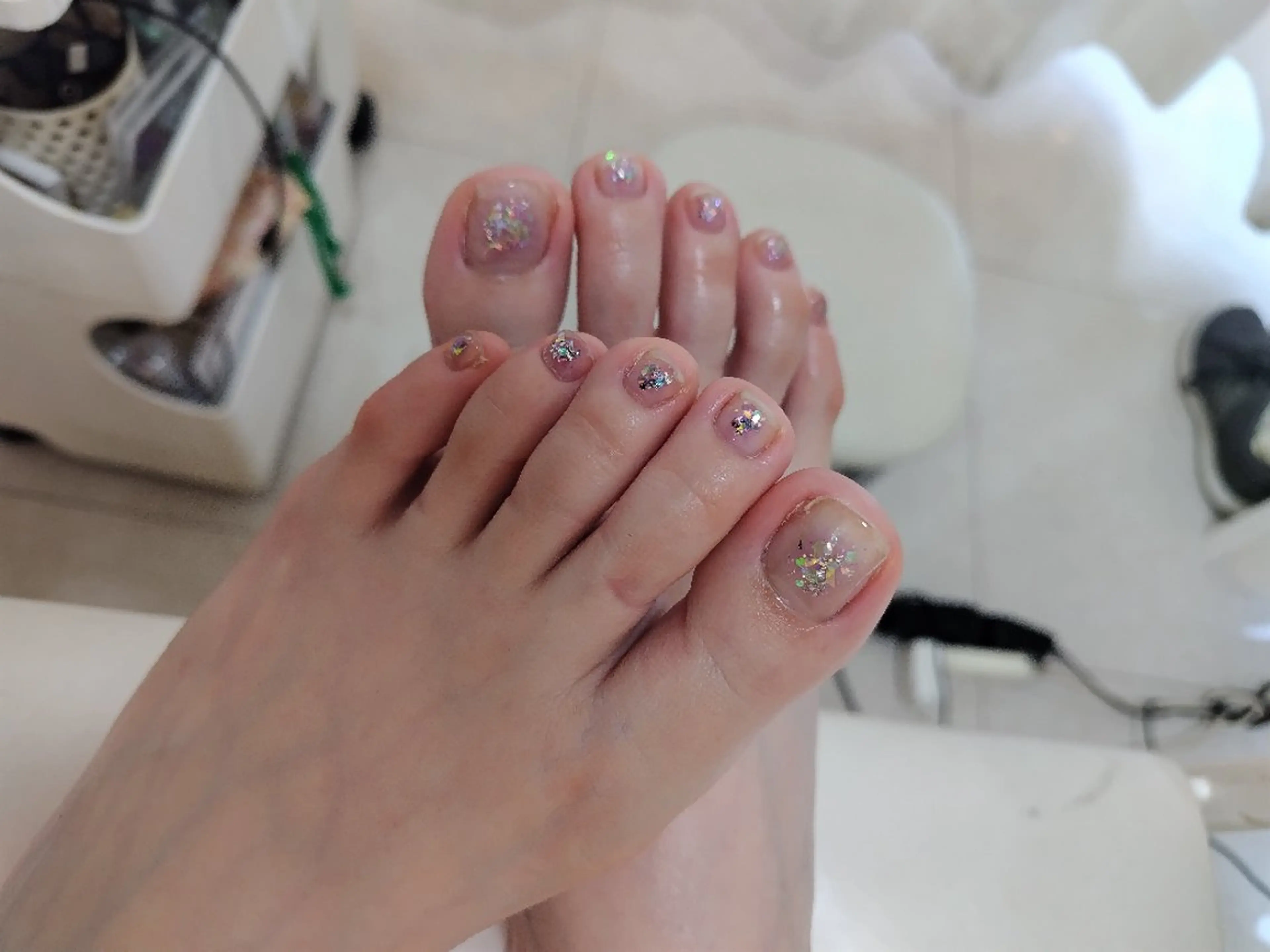 ネイル フットネイル 黒浜 ちなみのネイルデザイン