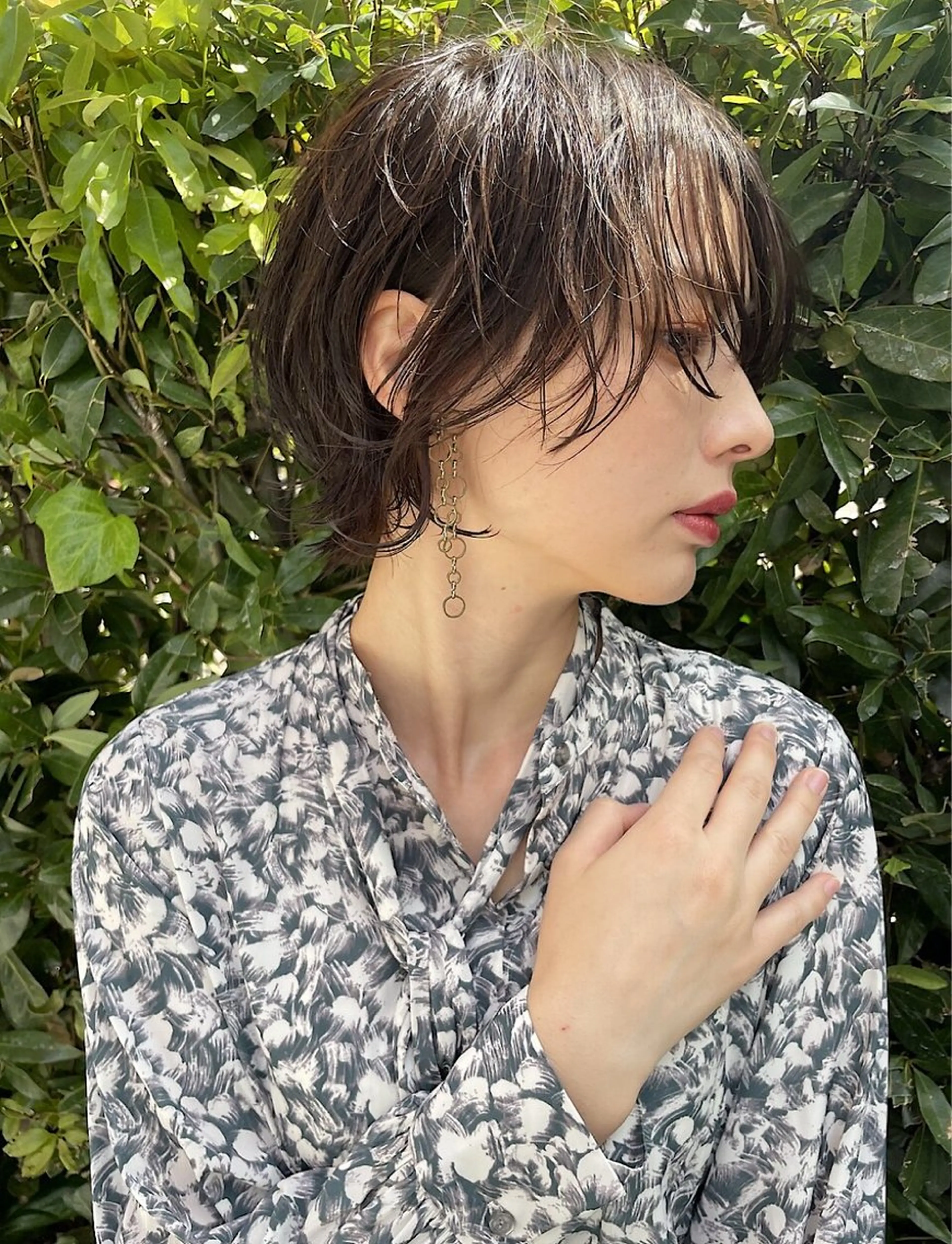 ショート カット ヘアカラー トリートメント hoNua. 栄/透明感カラーのヘアスタイル