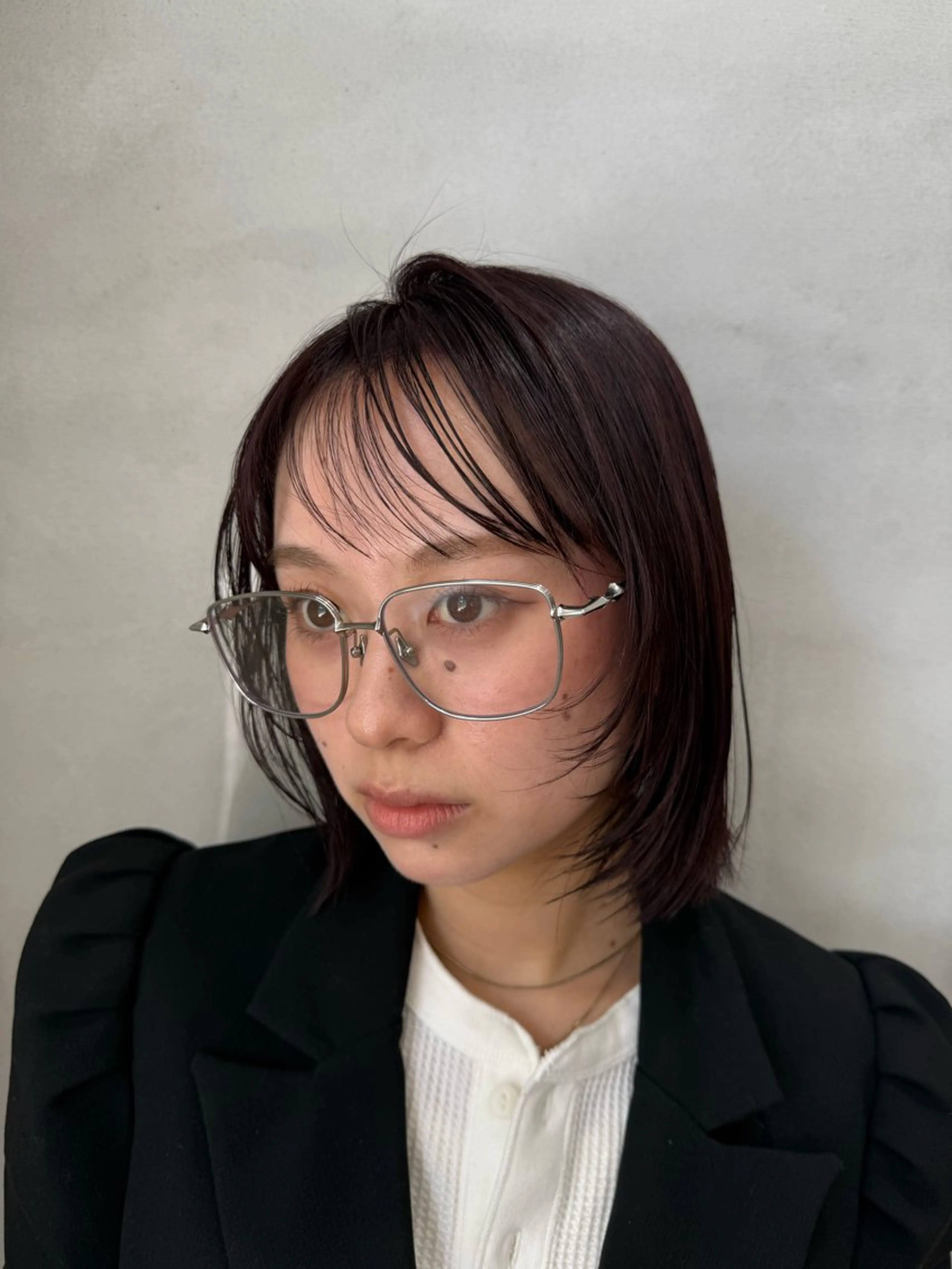 ミディアム カラー 髪質改善 レイヤーカット トリートメント カット 柔らかレイヤー× 透け感カラー/SUのヘアスタイル