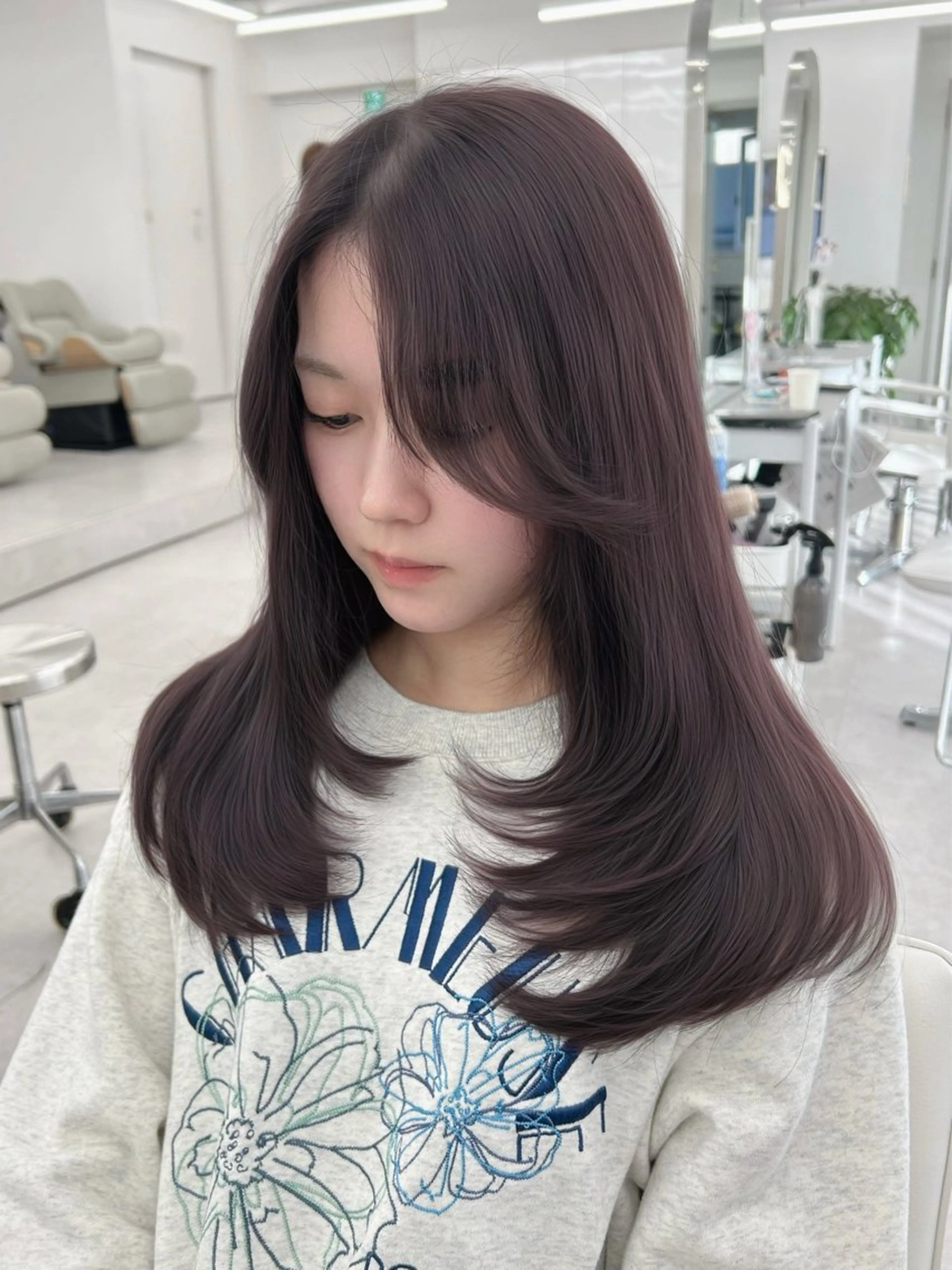 ロング カラー カット ヘアカラー トリートメント 透明感カラー 古山 結季🌙🖤のヘアスタイル