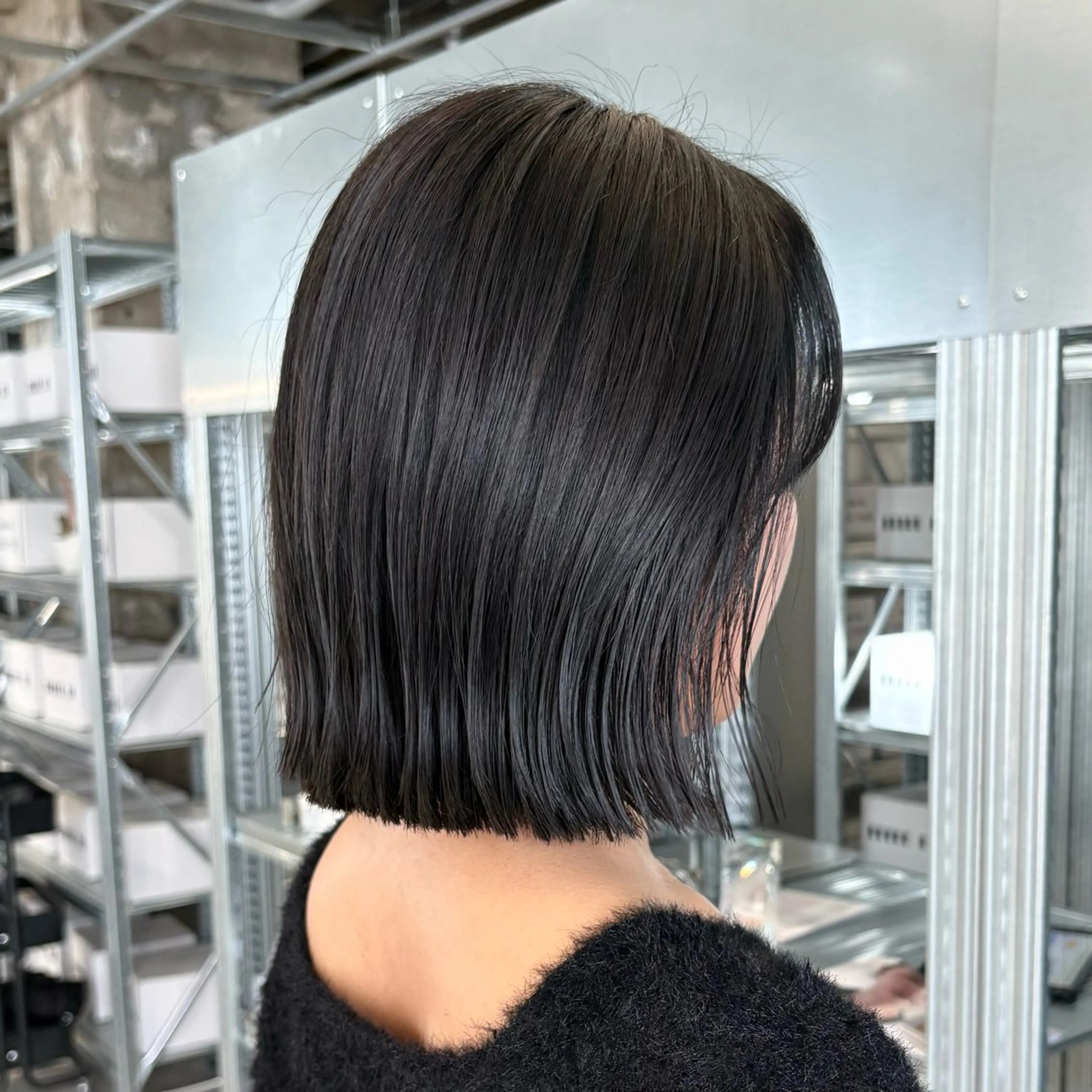 ミディアム カラー カット ヘアカラー トリートメント ✨縮毛矯正/ボブ✨ 佐藤 さくらのヘアスタイル