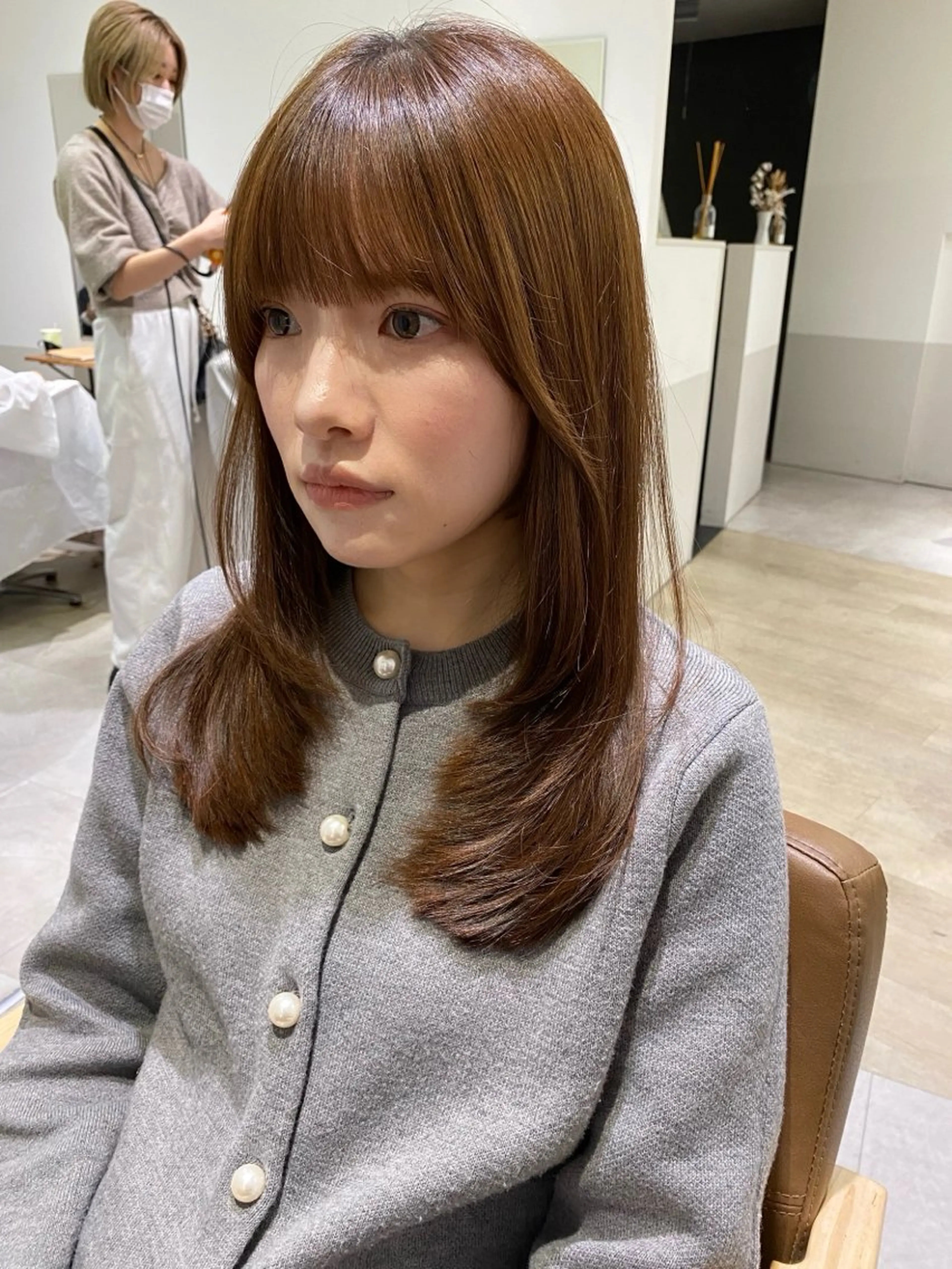 セミロング 縮毛矯正 TLUUS/大阪梅田 ボブ ショート✨️蓮のヘアスタイル