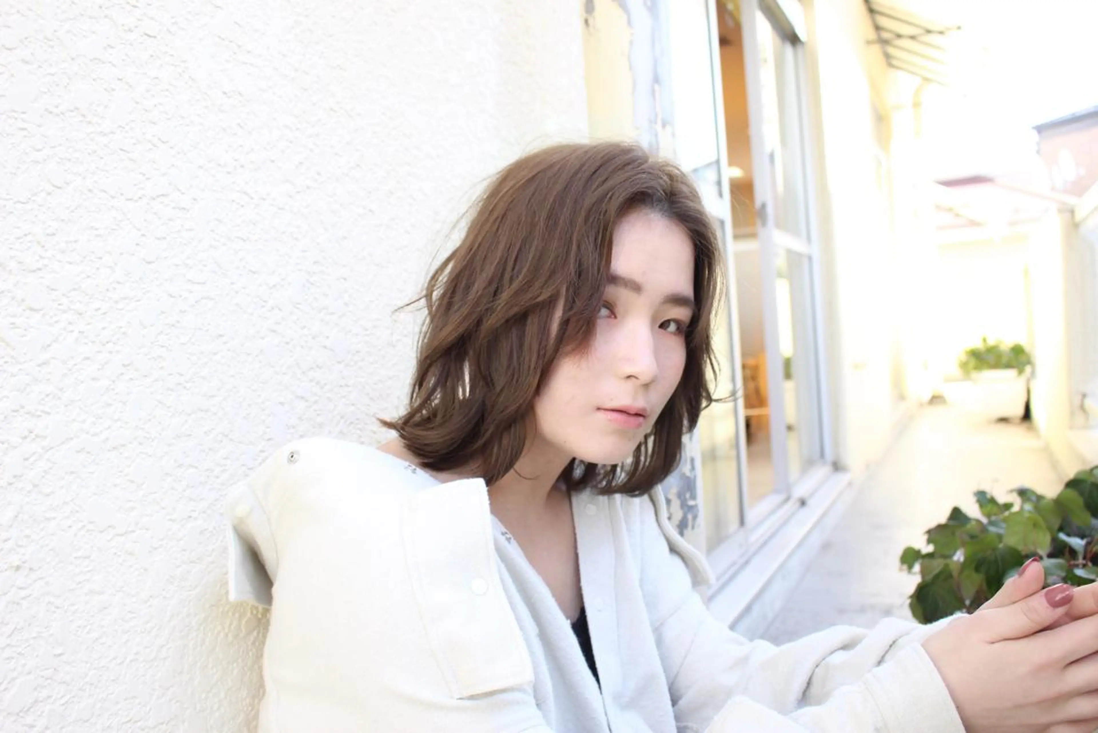 ミディアム カラー ベージュカラー ☕️ベージュカラー 内藤光哉☕️のヘアスタイル