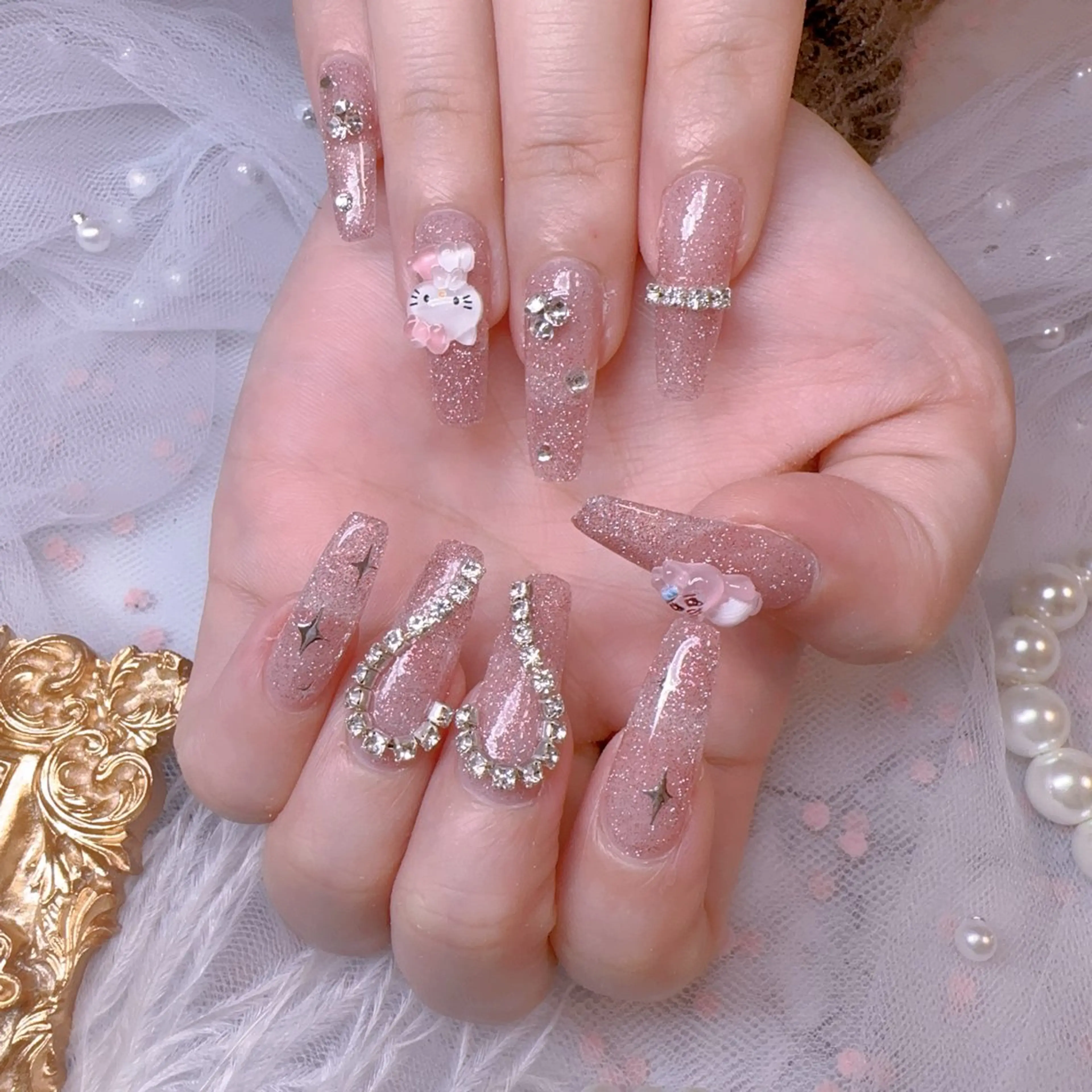 ネイル オーロラネイル フットネイル 韓国ネイル ラメ(グリッター) ラメグラデーション ハンドネイル Belle nail salon 新小岩のネイルデザイン