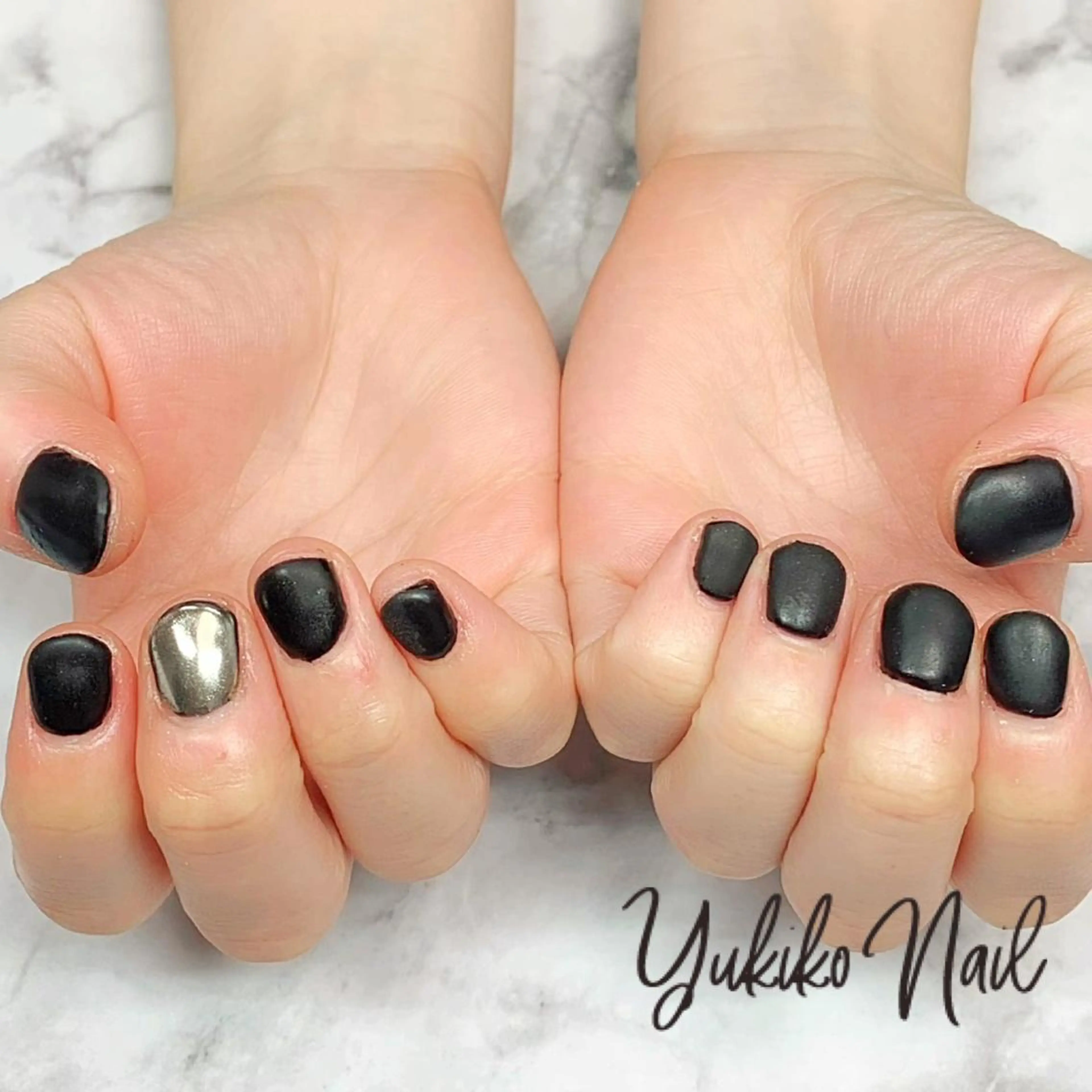 ネイル マットネイル ミラーネイル ワンカラーネイル ユキコ ネイルのネイルデザイン