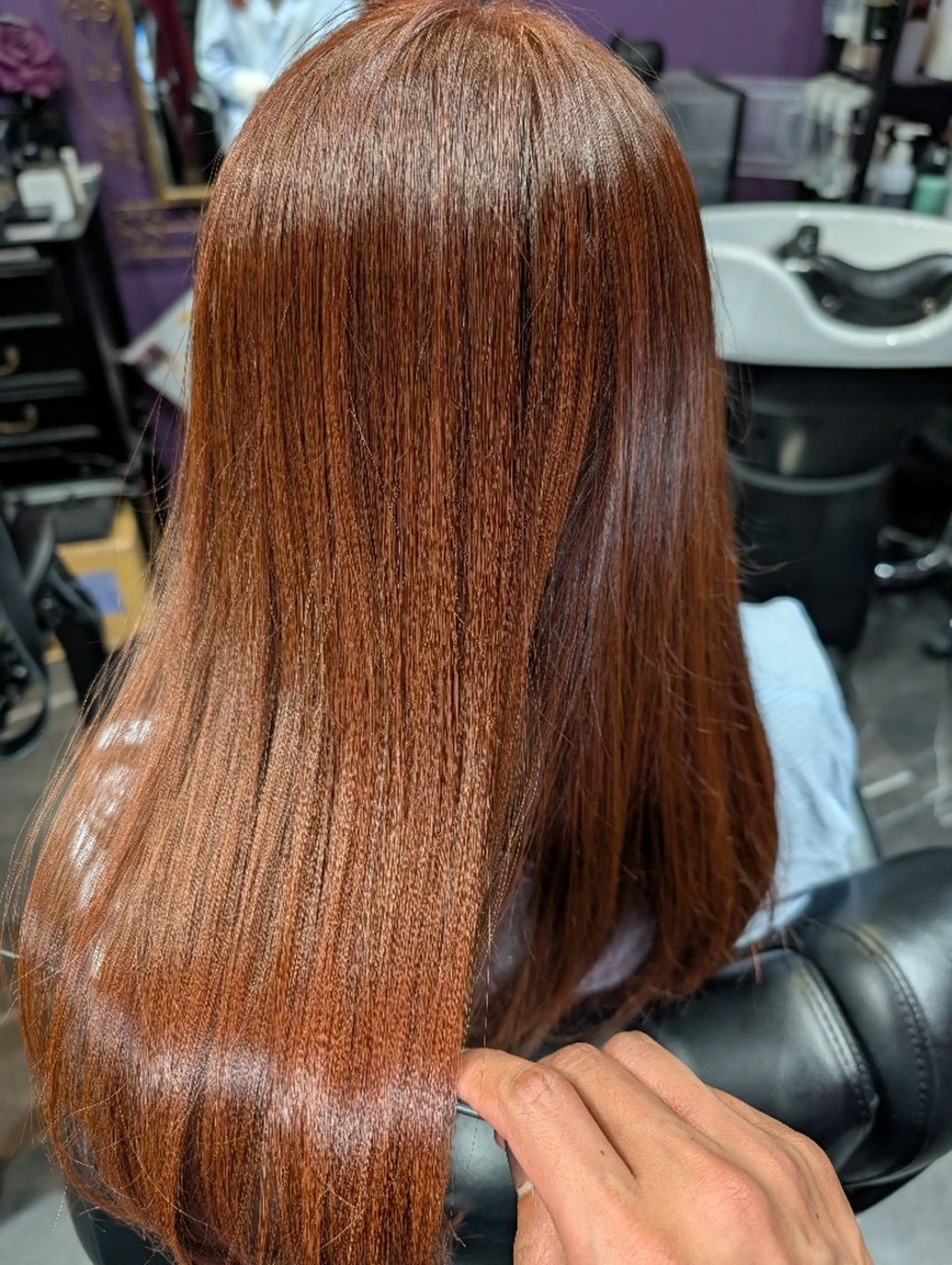 セミロング カット ヘアカラー トリートメント 渡辺 康行のヘアスタイル