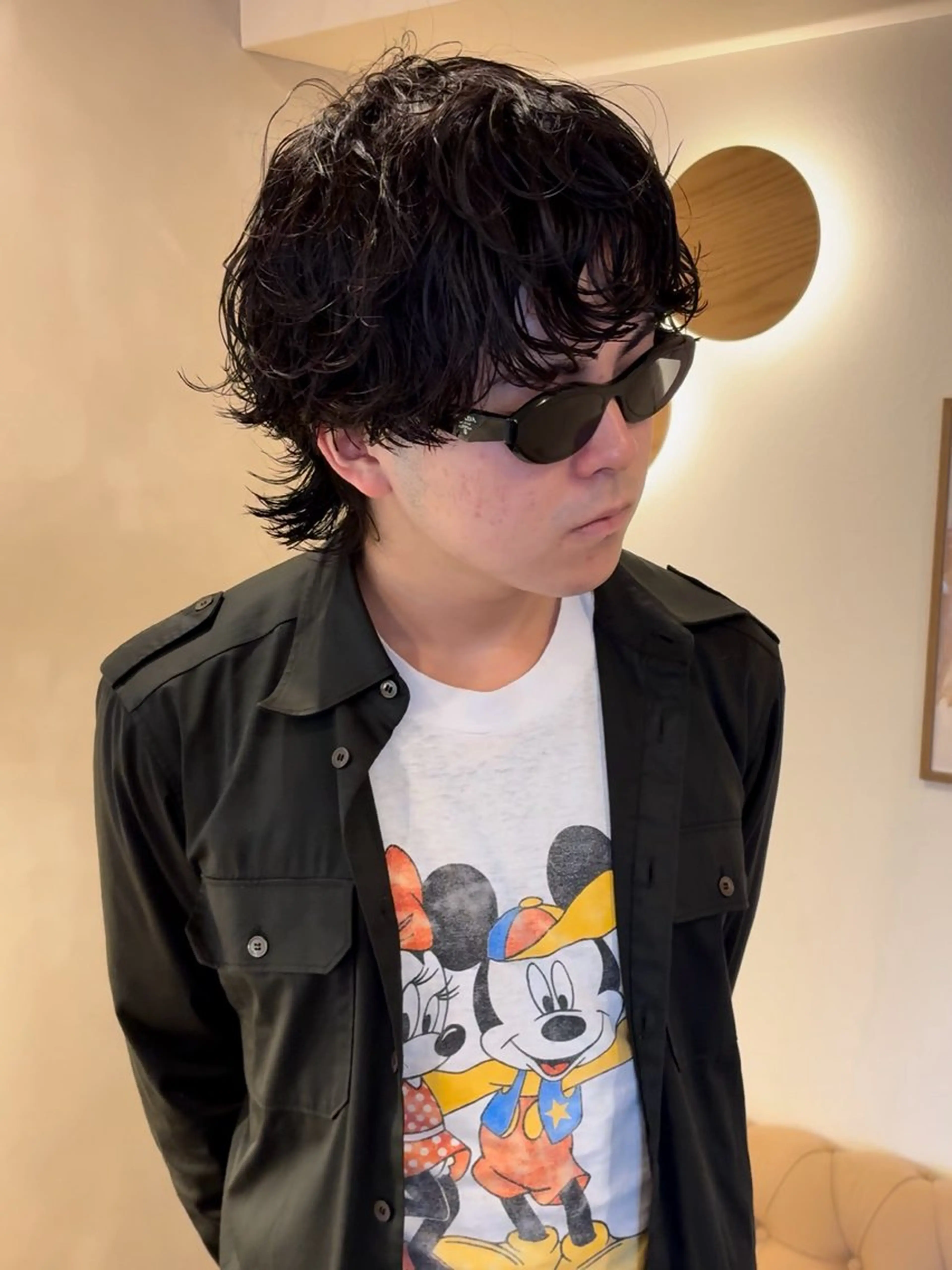 ミディアム パーマ メンズ ミディアムパーマ メンズパーマ メンズウルフカット ウルフカット カット パーマ トリートメント ツイスパ/波巻き 鈴木教介👯‍♀️のヘアスタイル