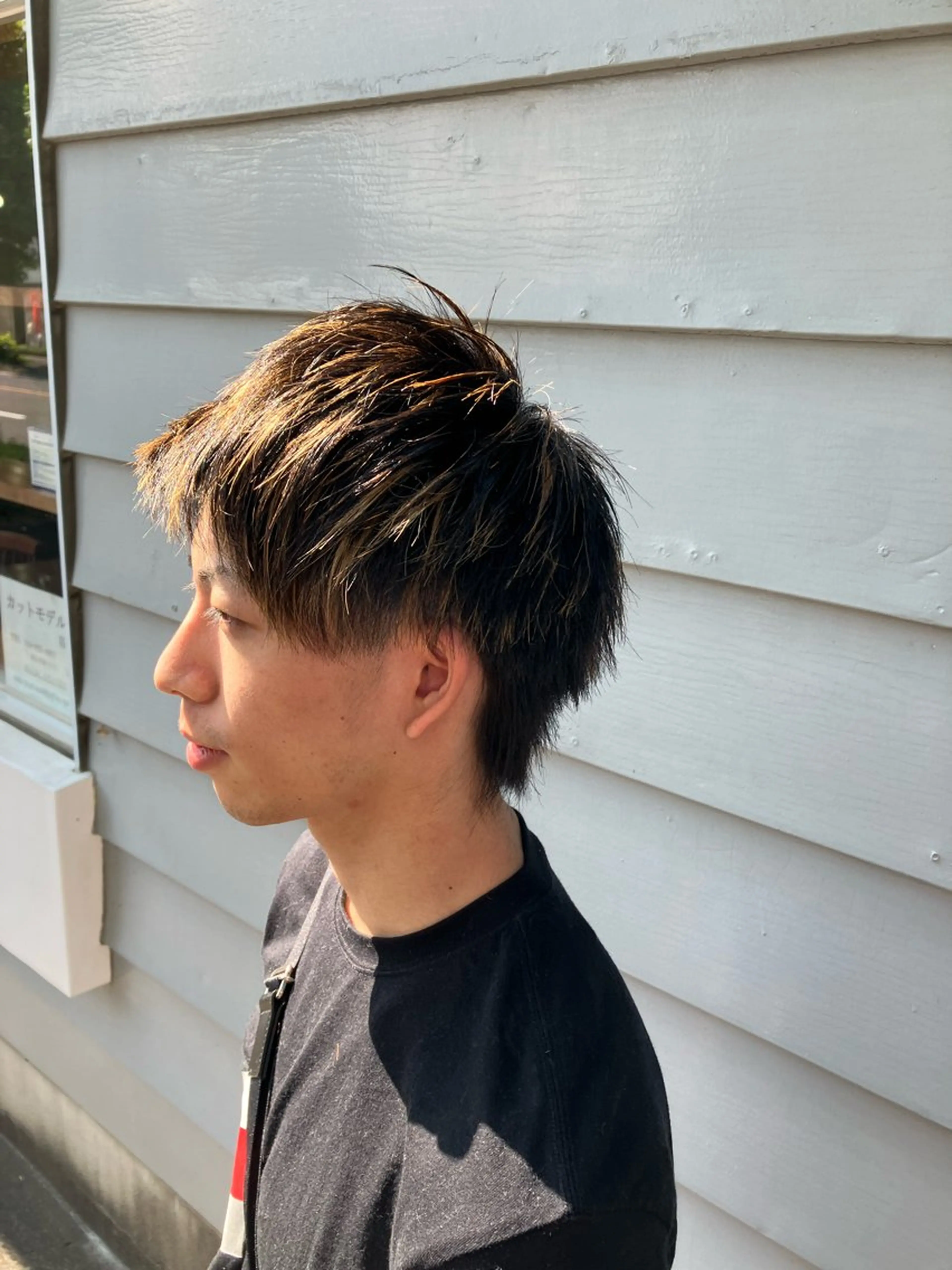 ショート カラー メンズ メンズメッシュ メッシュ 佐藤 悠生 メンズパーマ.カットのヘアスタイル