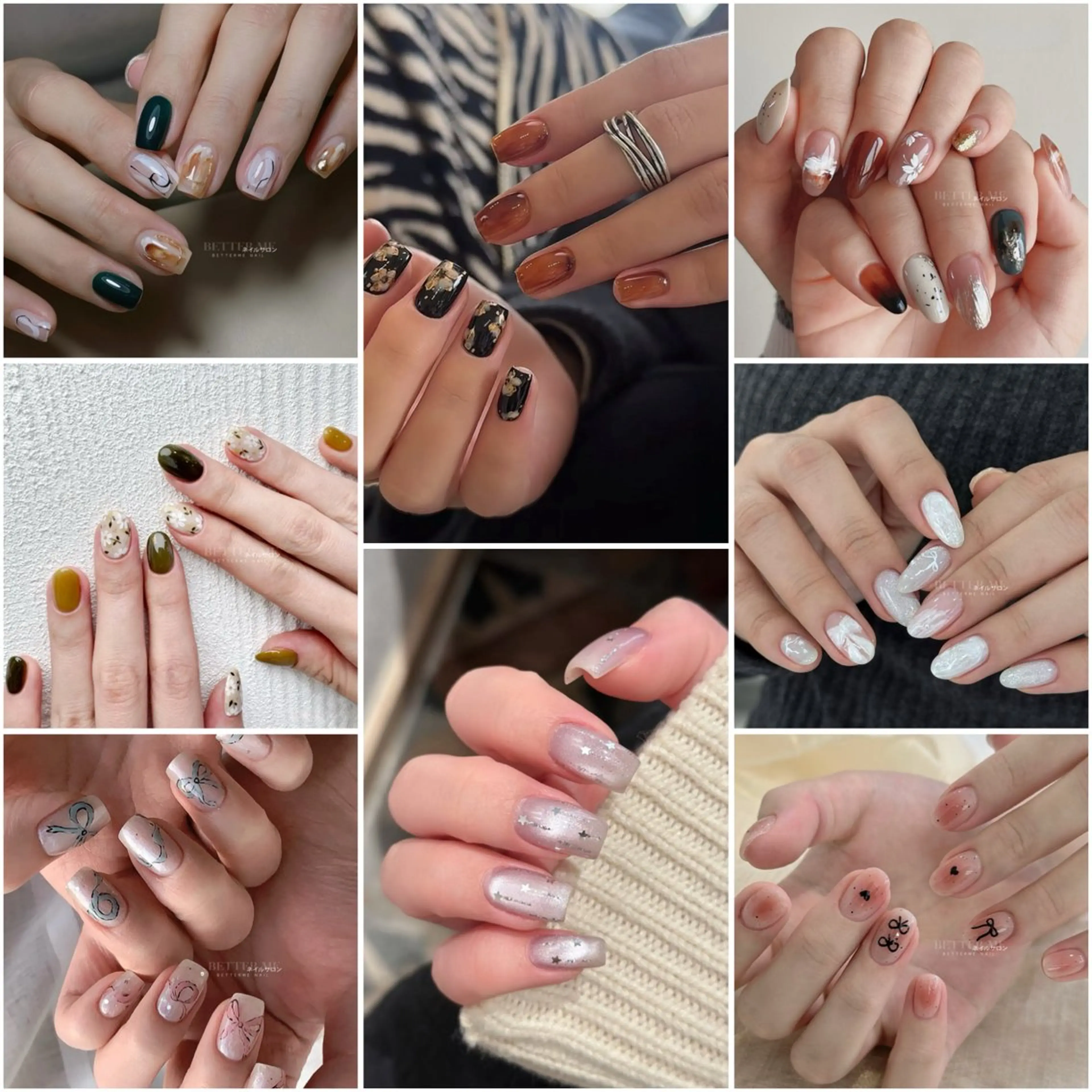 ネイル 春ネイル ハンドネイル BETTER ME ネイルサロン池田公園のネイルデザイン