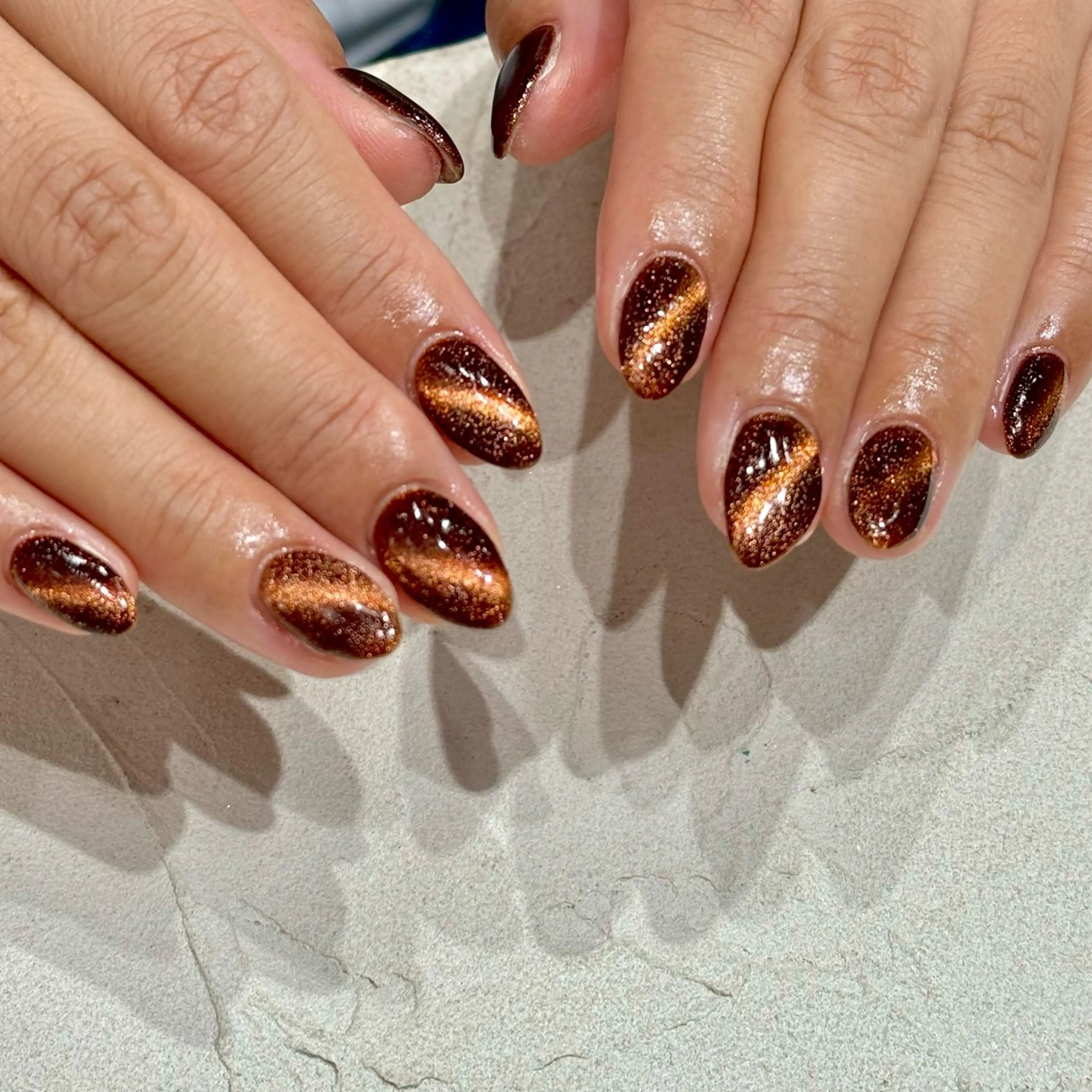 ネイル べっ甲ネイル マグネットネイル Bianca YAMADA☺︎のネイルデザイン