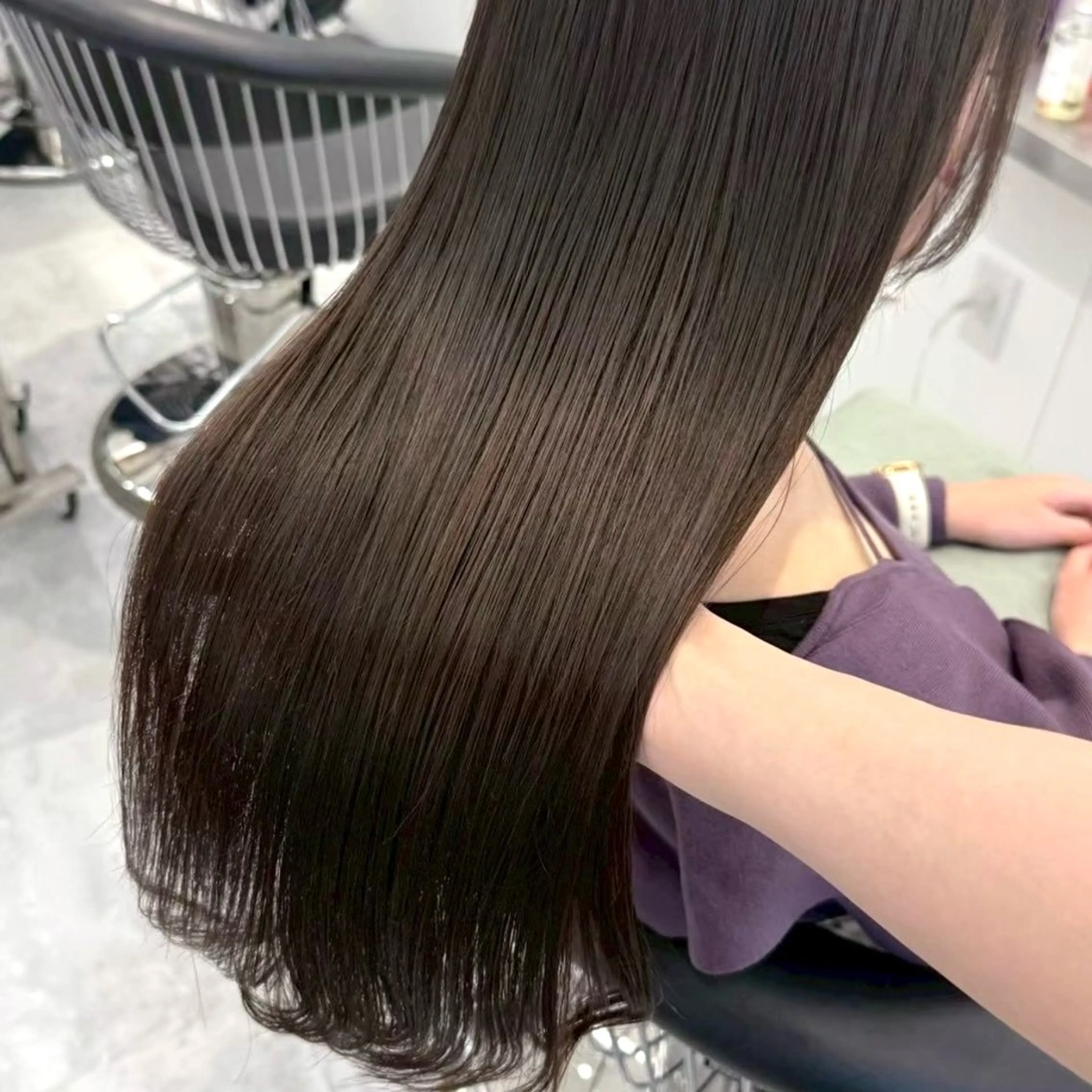 ロング カラー ヘアカラー トリートメント Parve Mix 森 美遥🇰🇷🩶のヘアスタイル