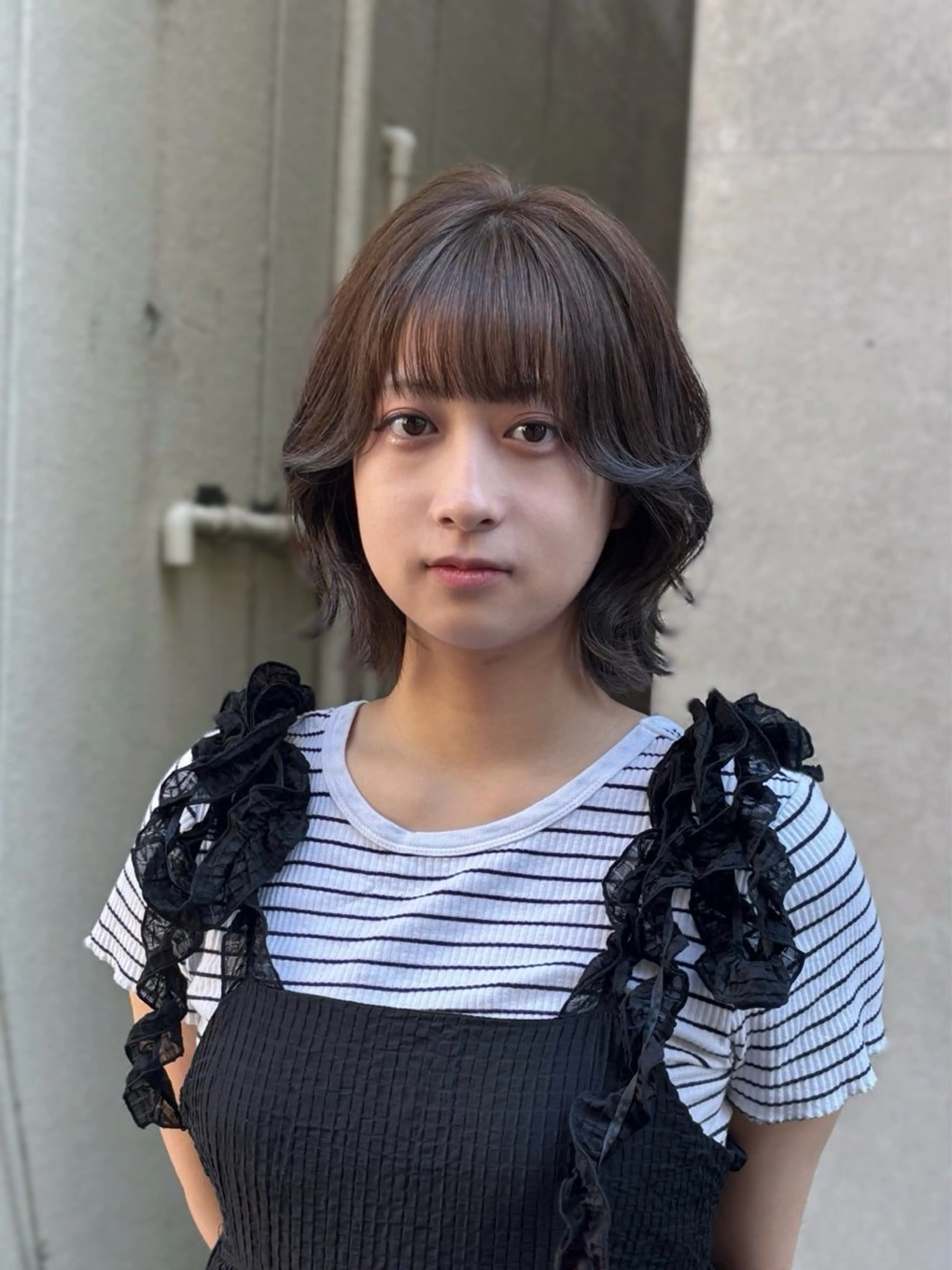 ミディアム カラー カット ヘアカラー トリートメント 艶髪カラー/ レイヤー/yuiのヘアスタイル