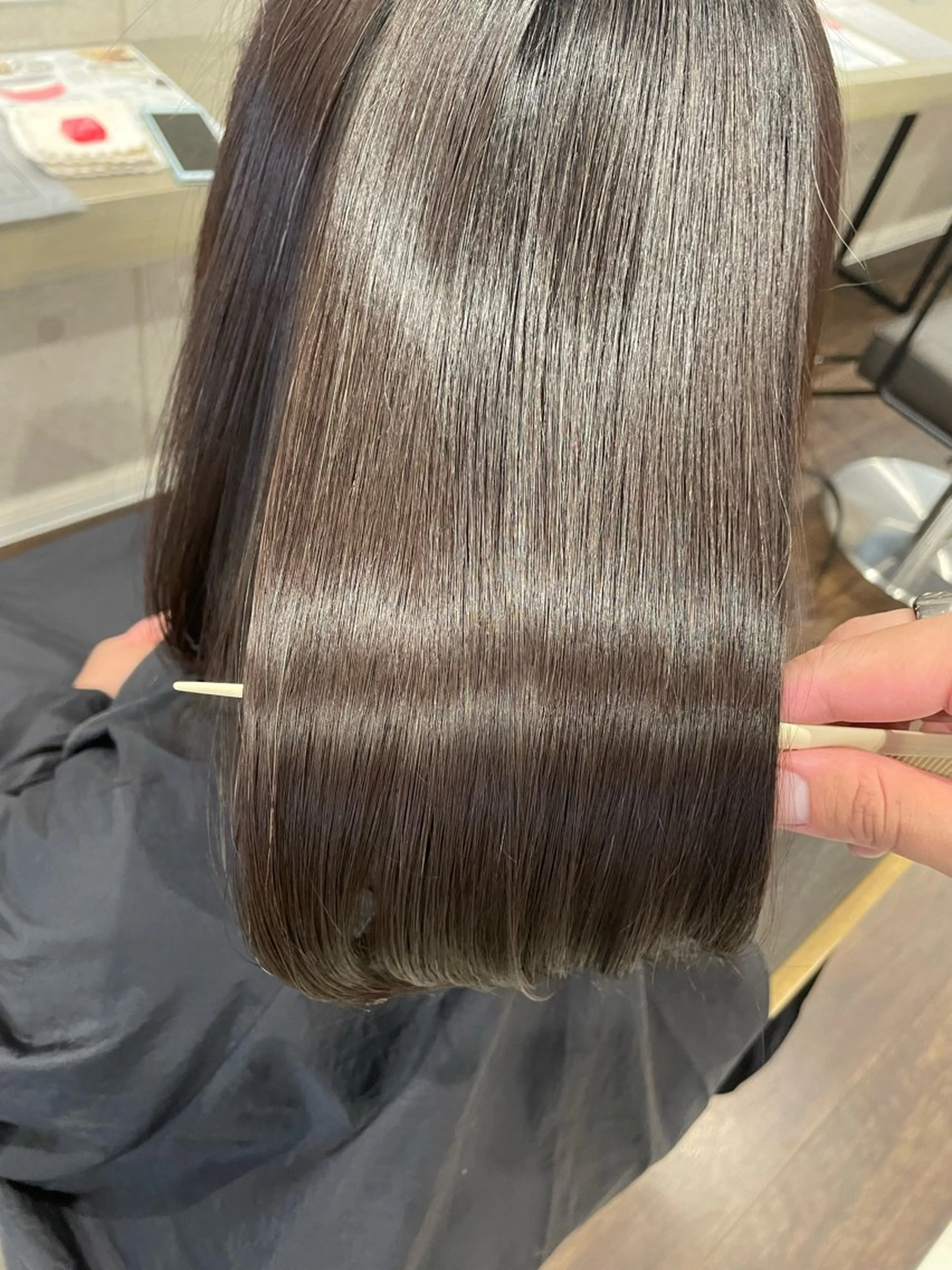 ミディアム ヘアアレンジ 縮毛矯正 金森 斗夢のヘアスタイル