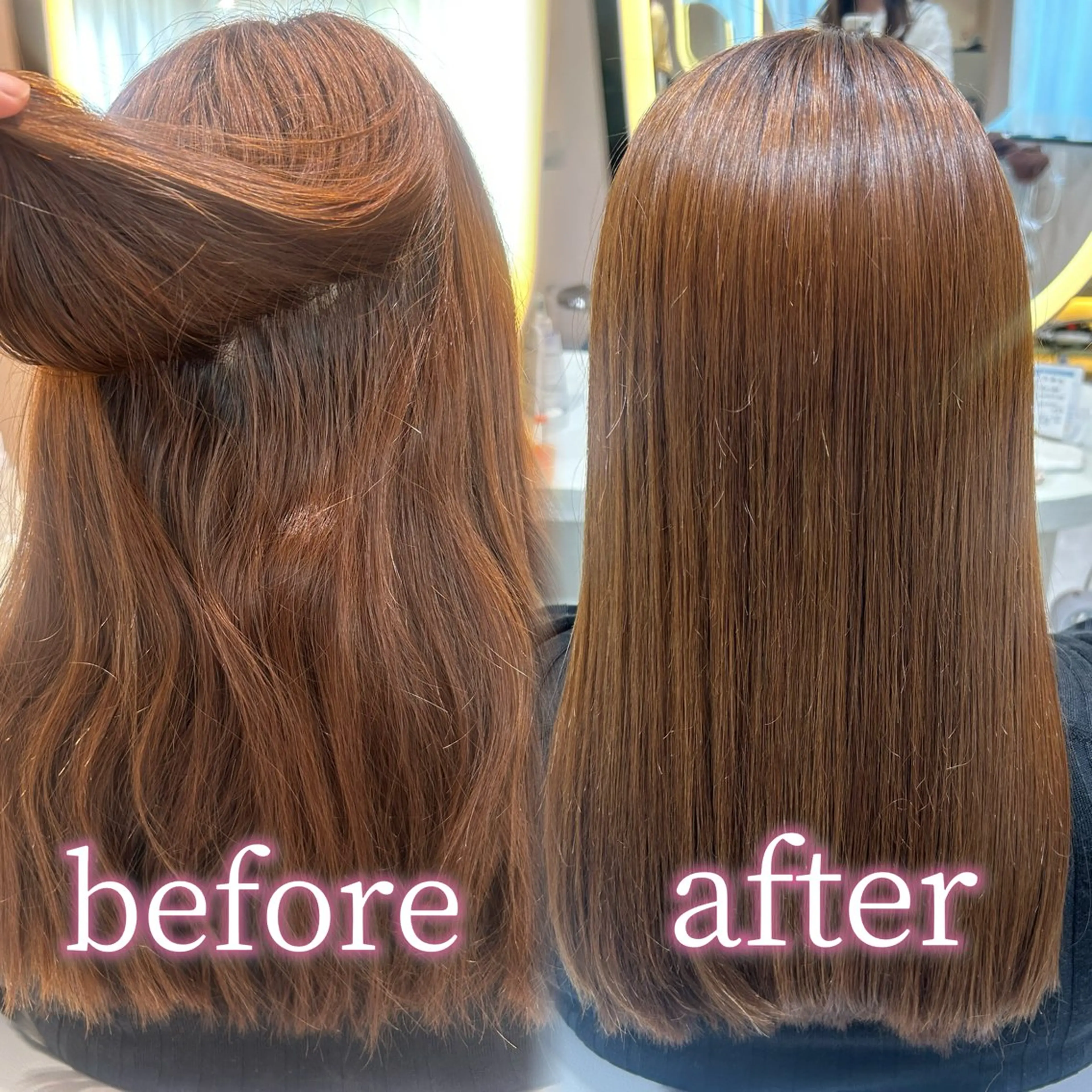 ロング 縮毛矯正 【似合わせ特化🌷】 ショート/モカのヘアスタイル