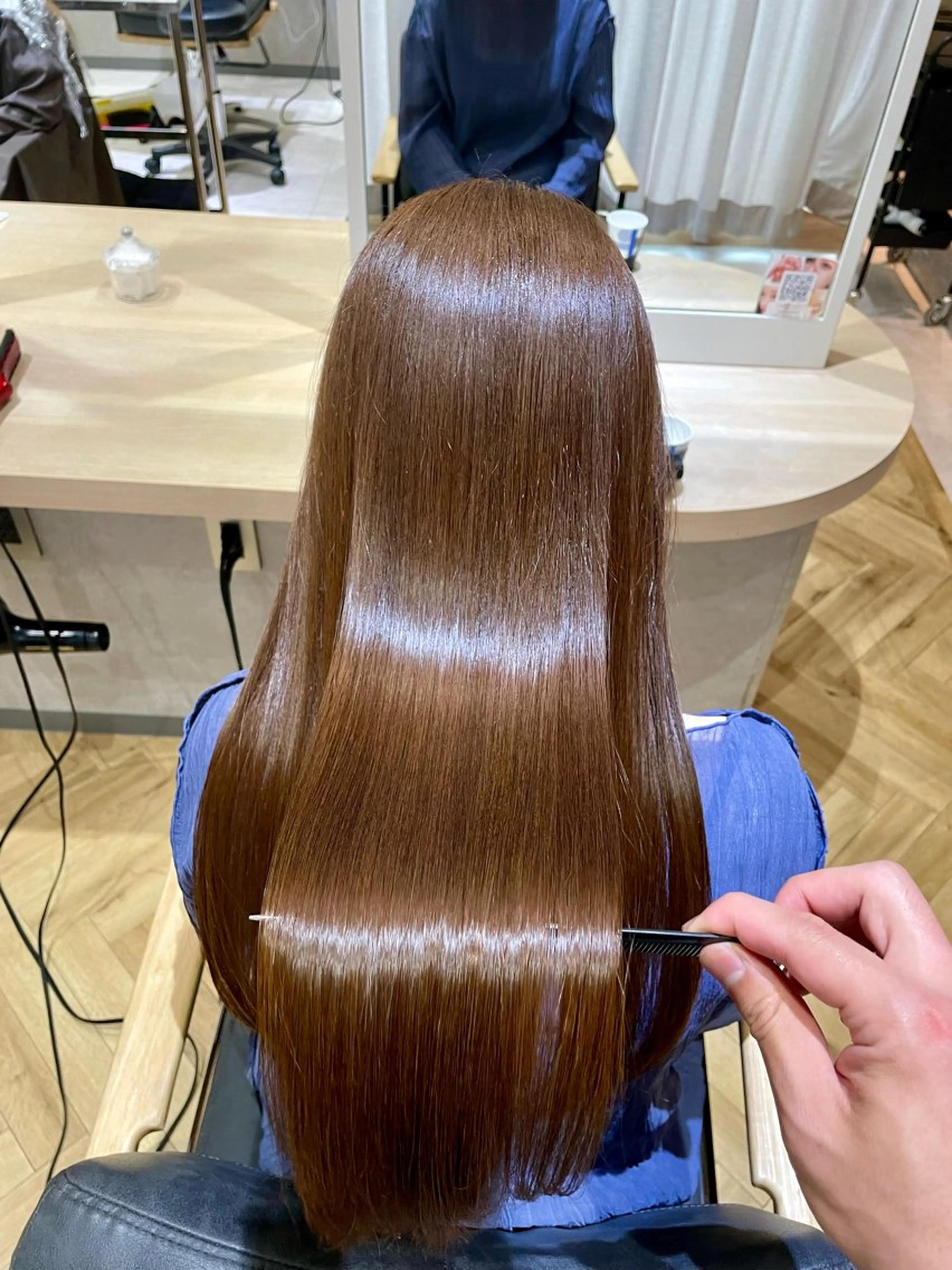 ロング カラー フェイスレイヤー/ 小顔/髪質改善　関のヘアスタイル