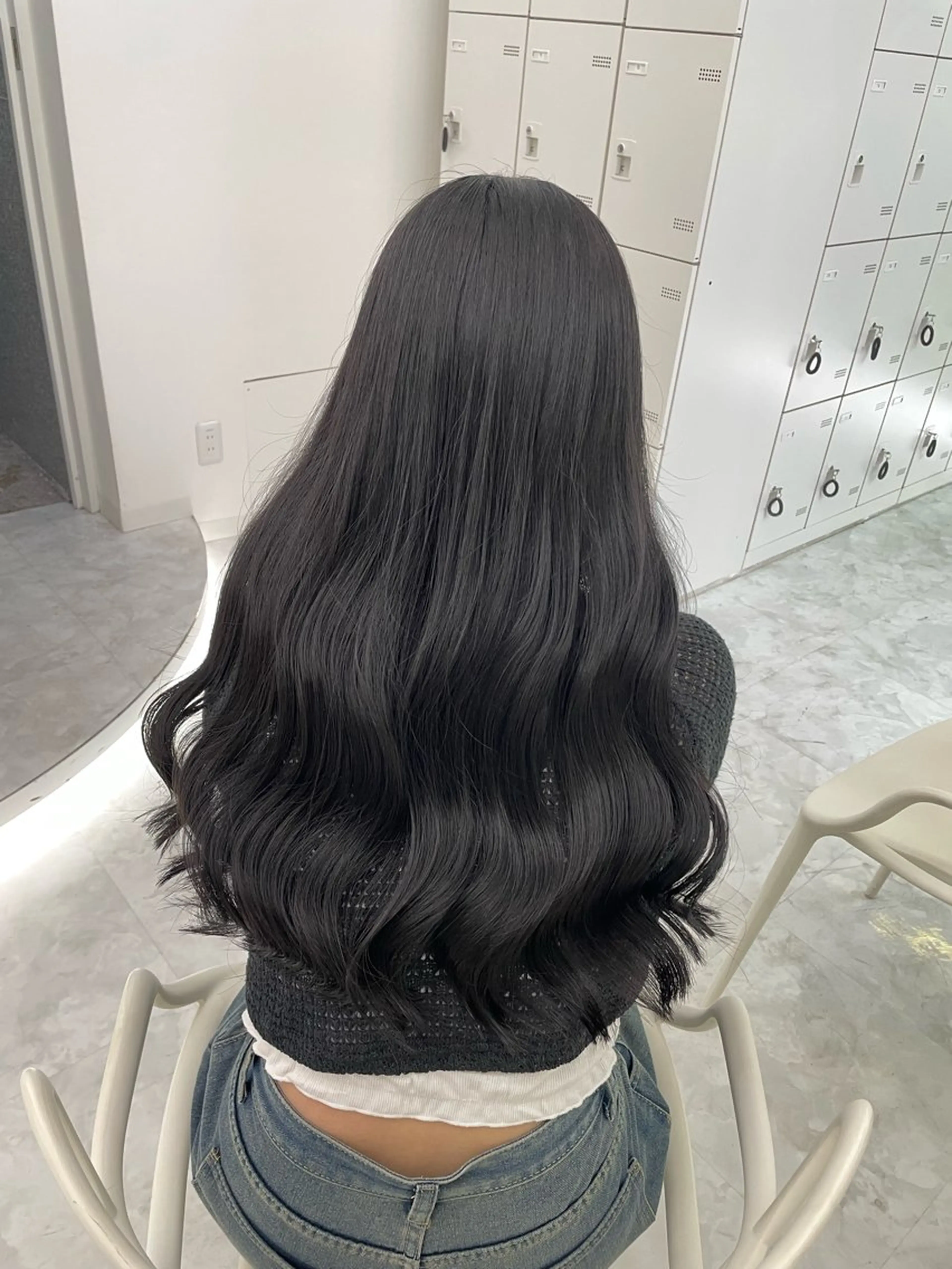 ロング ヘアカラー ヘッドスパ ヘアセット 🤍韓国艶ワンホン ヘアMAYU🤍のヘアスタイル