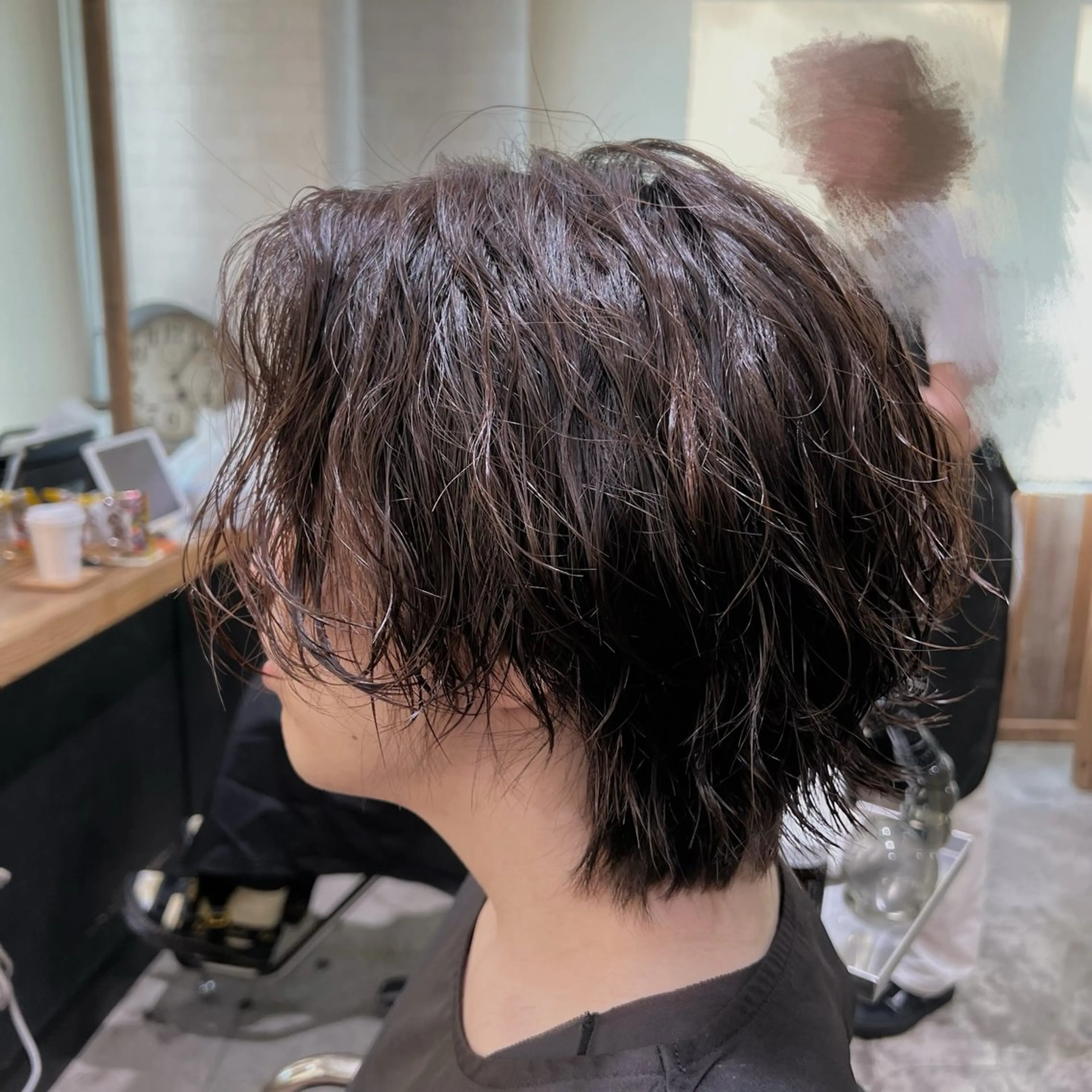 ミディアム パーマ メンズ ミディアムパーマ メンズパーマ ツイストスパイラルパーマ スパイラルパーマ カット パーマ ノグチ ナツコのヘアスタイル