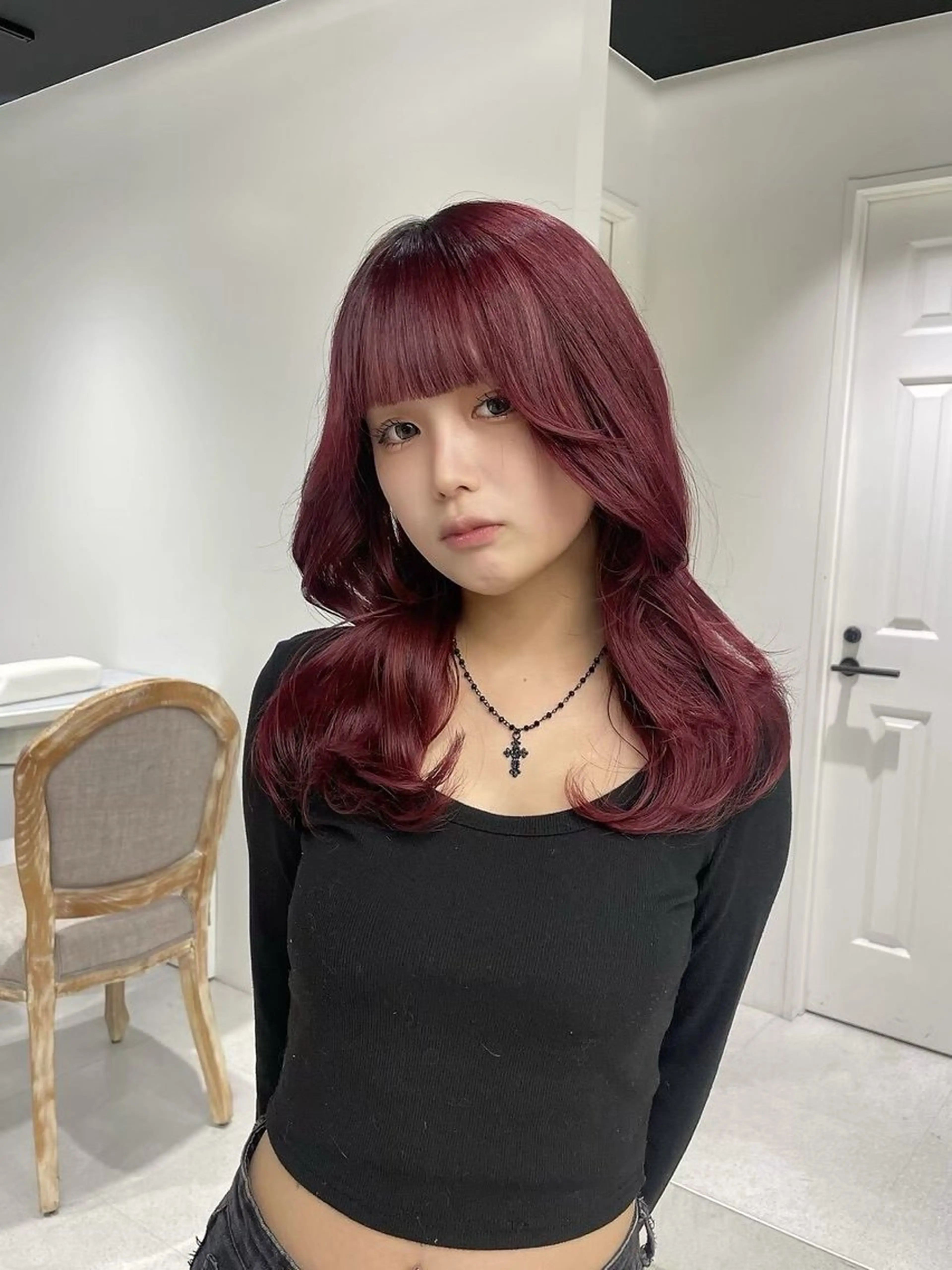 セミロング ヘアカラー SANO YUIのヘアスタイル