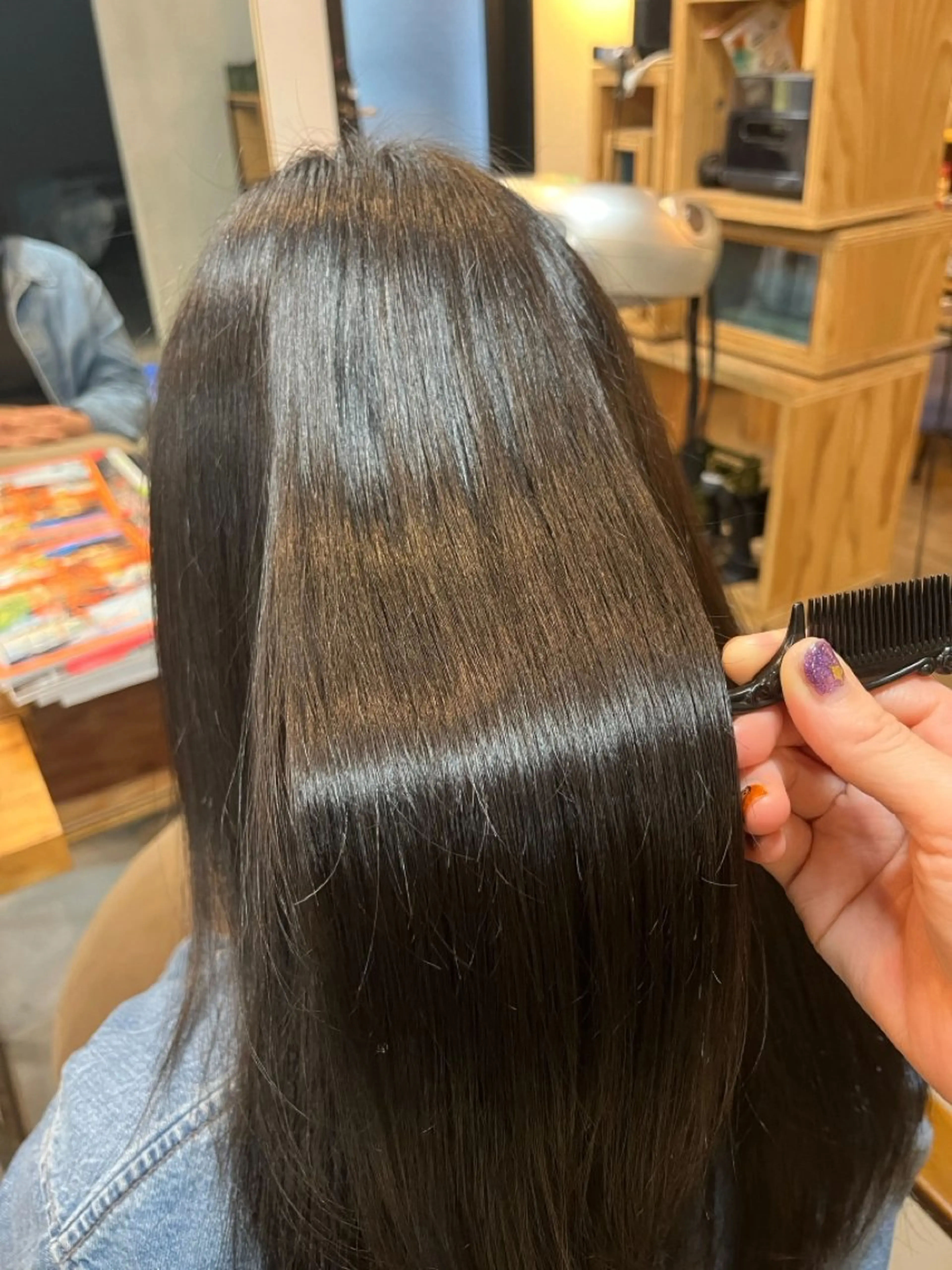 ロング アッシュ ロング カット ヘアカラー トリートメント 阪神西宮★JUNO 川﨑温子のヘアスタイル