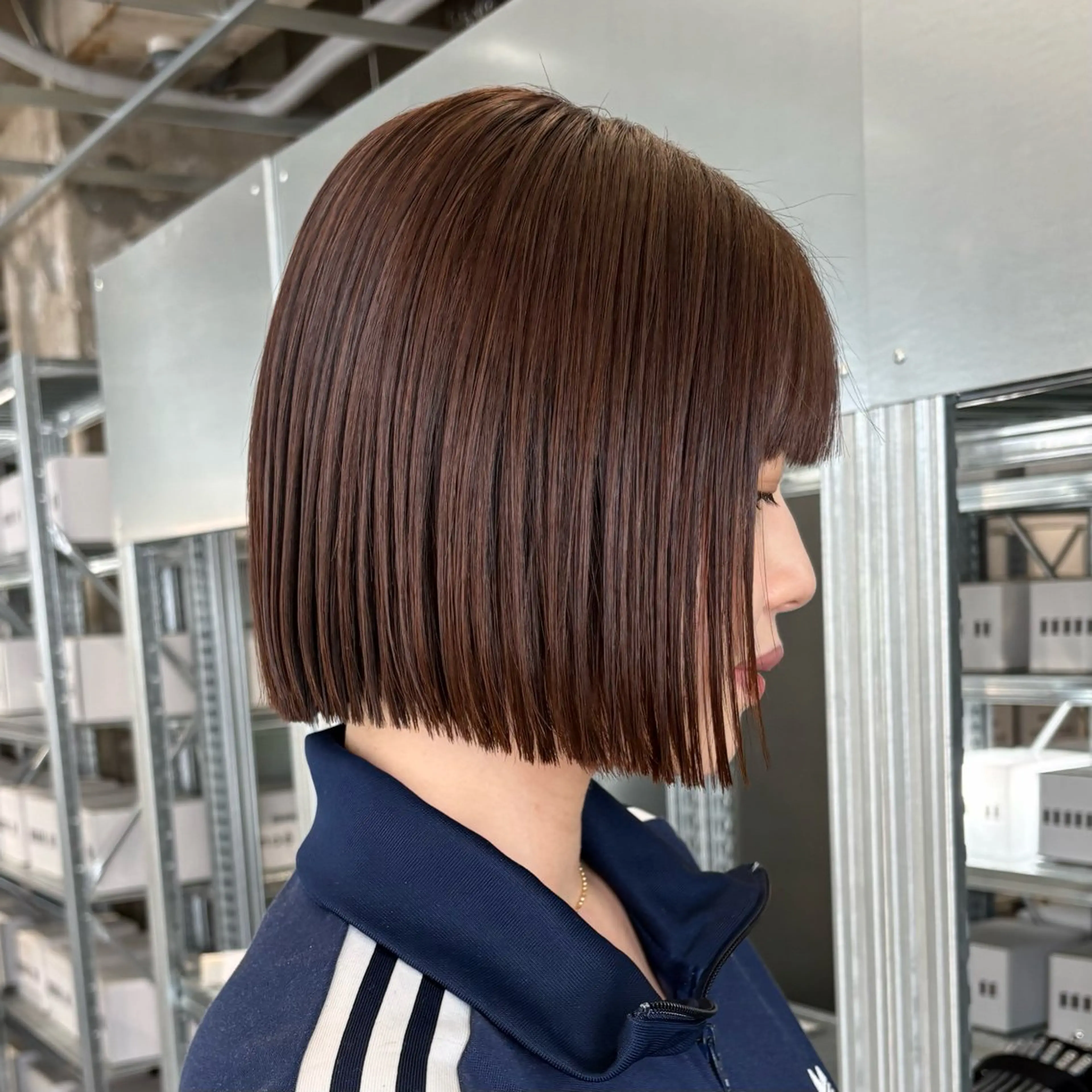 ショート カラー カット ヘアカラー トリートメント ✨縮毛矯正/ボブ✨ 佐藤 さくらのヘアスタイル