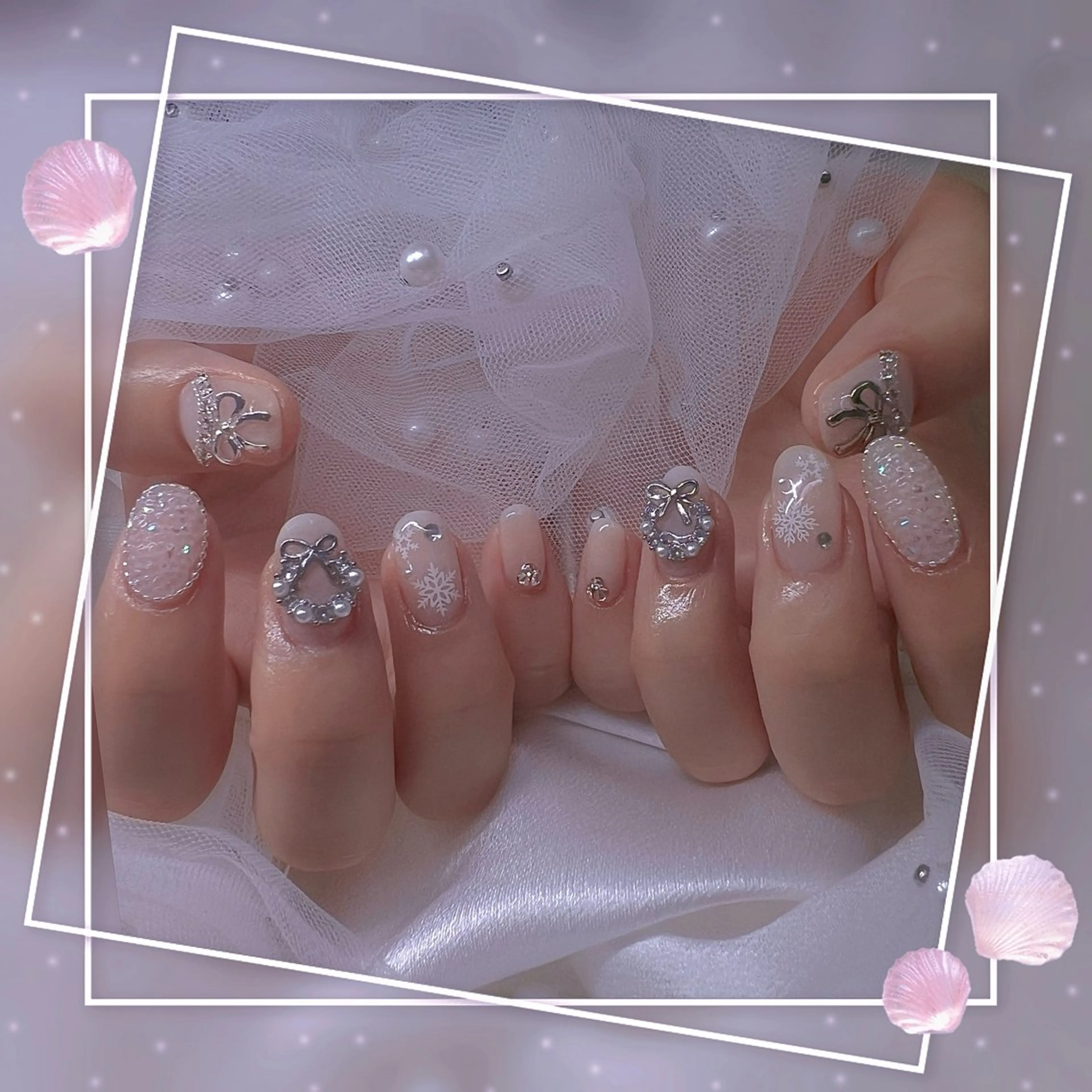 ネイル チークネイル ガーリー グラデーション マグネットネイル ピンク ハンドネイル Chill Nailsalonのネイルデザイン