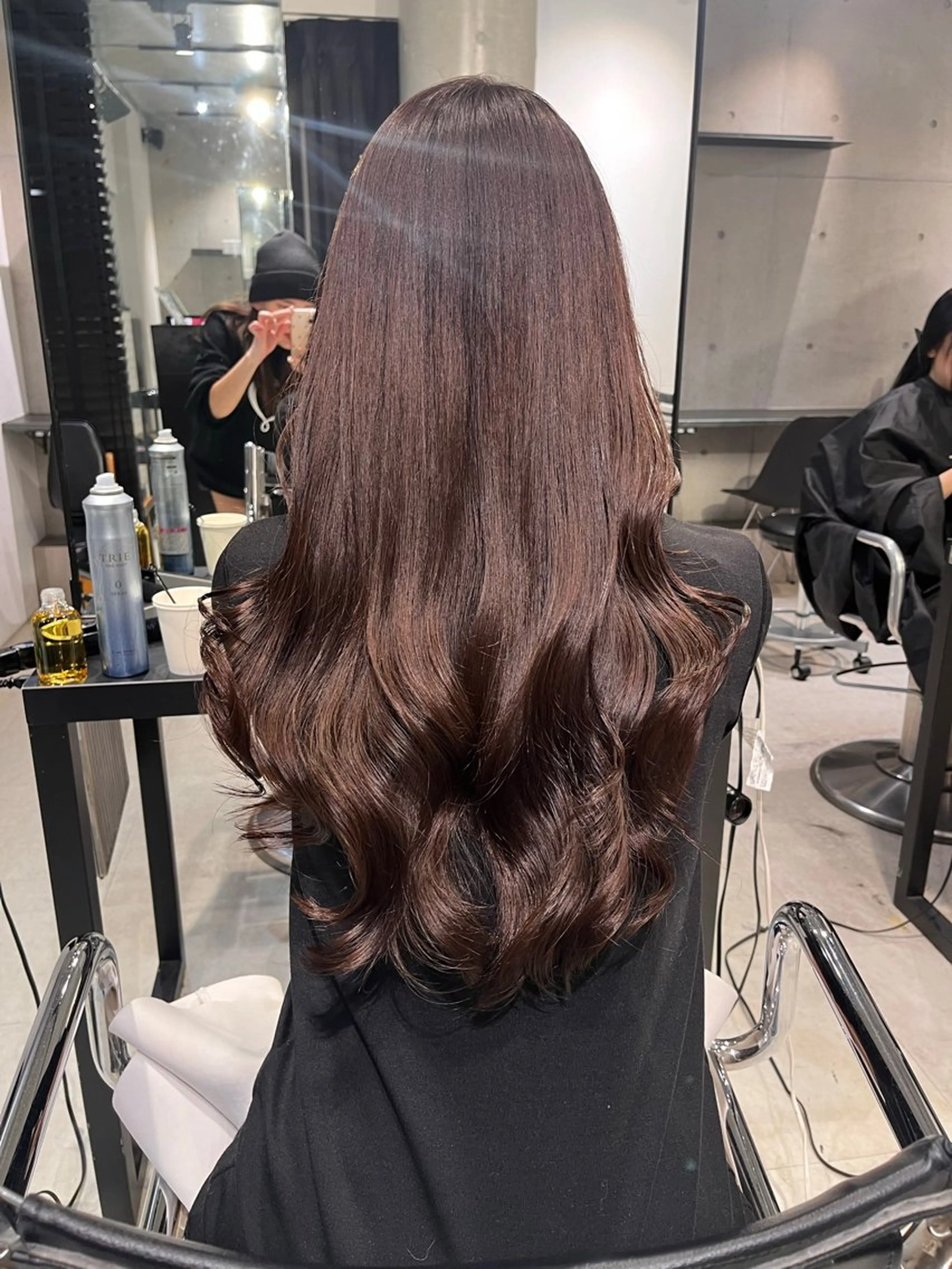 ロング カラー パーマ ヘアアレンジ カット ヘアカラー トリートメント ヘッドスパ ヘアセット 透明感/オリーブ/ グレージュ/YUKAのヘアスタイル