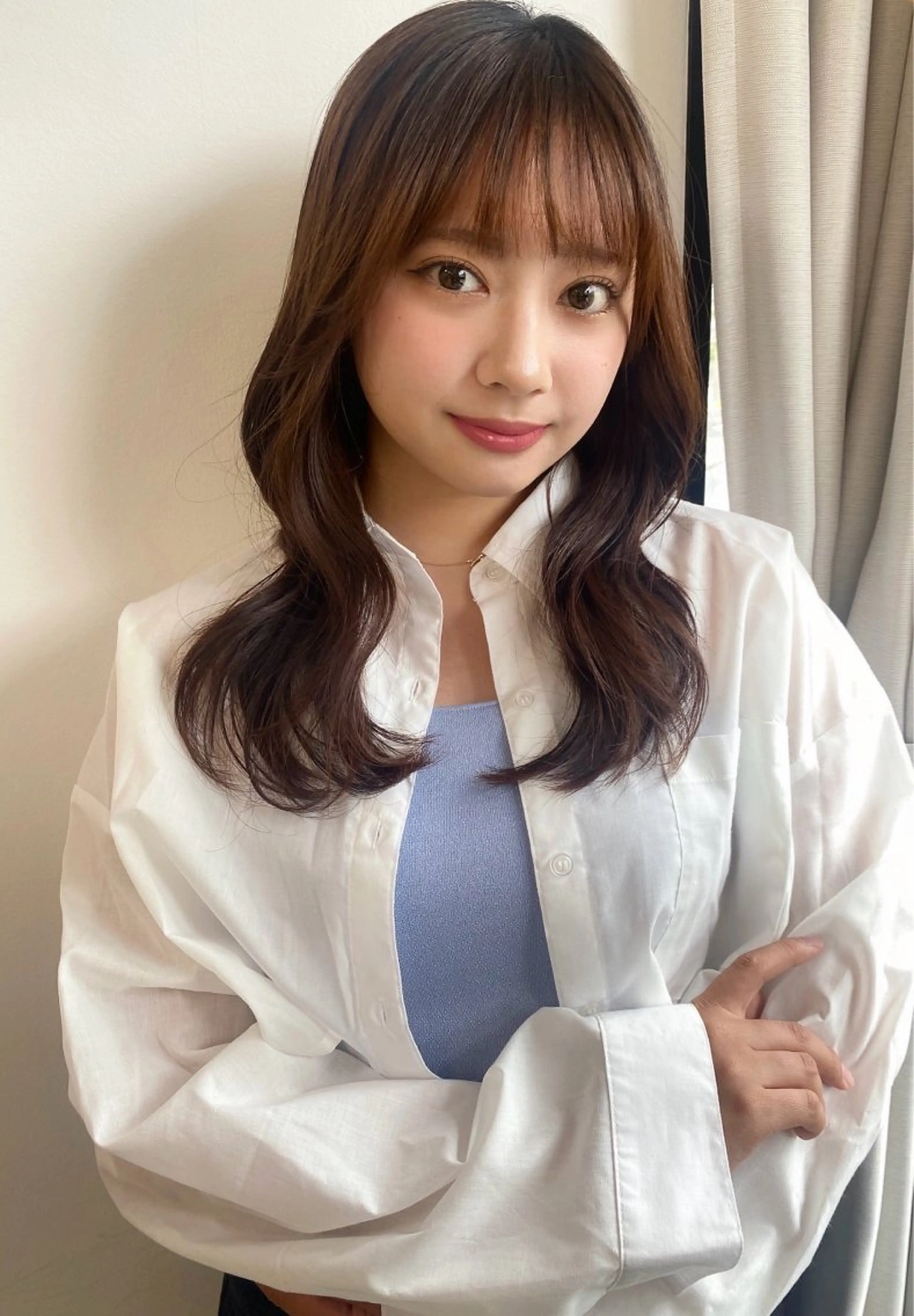 セミロング 顔まわりカット/金山 /大園芽依のヘアスタイル