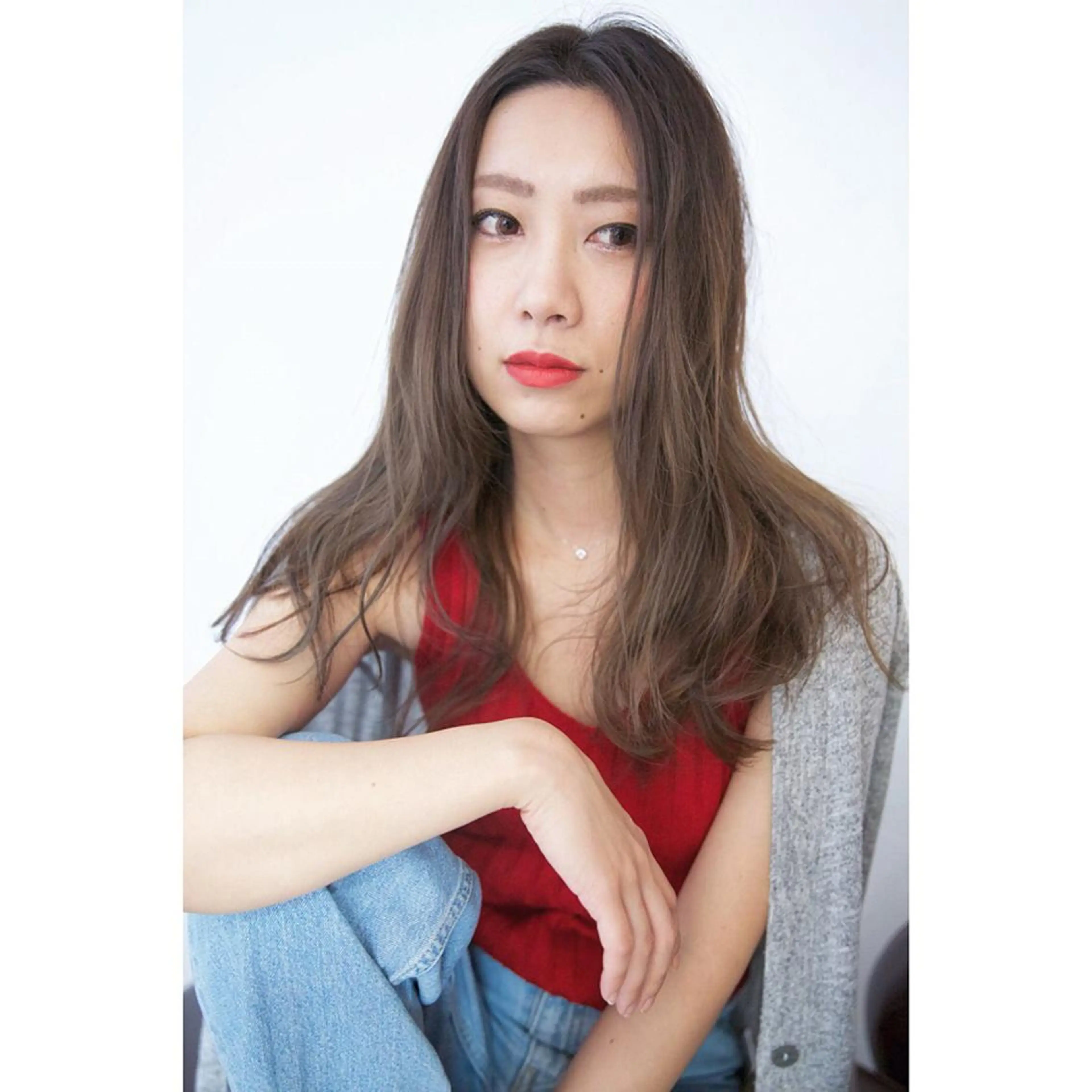 ロング カラー カット ヘアカラー fio マナミのヘアスタイル