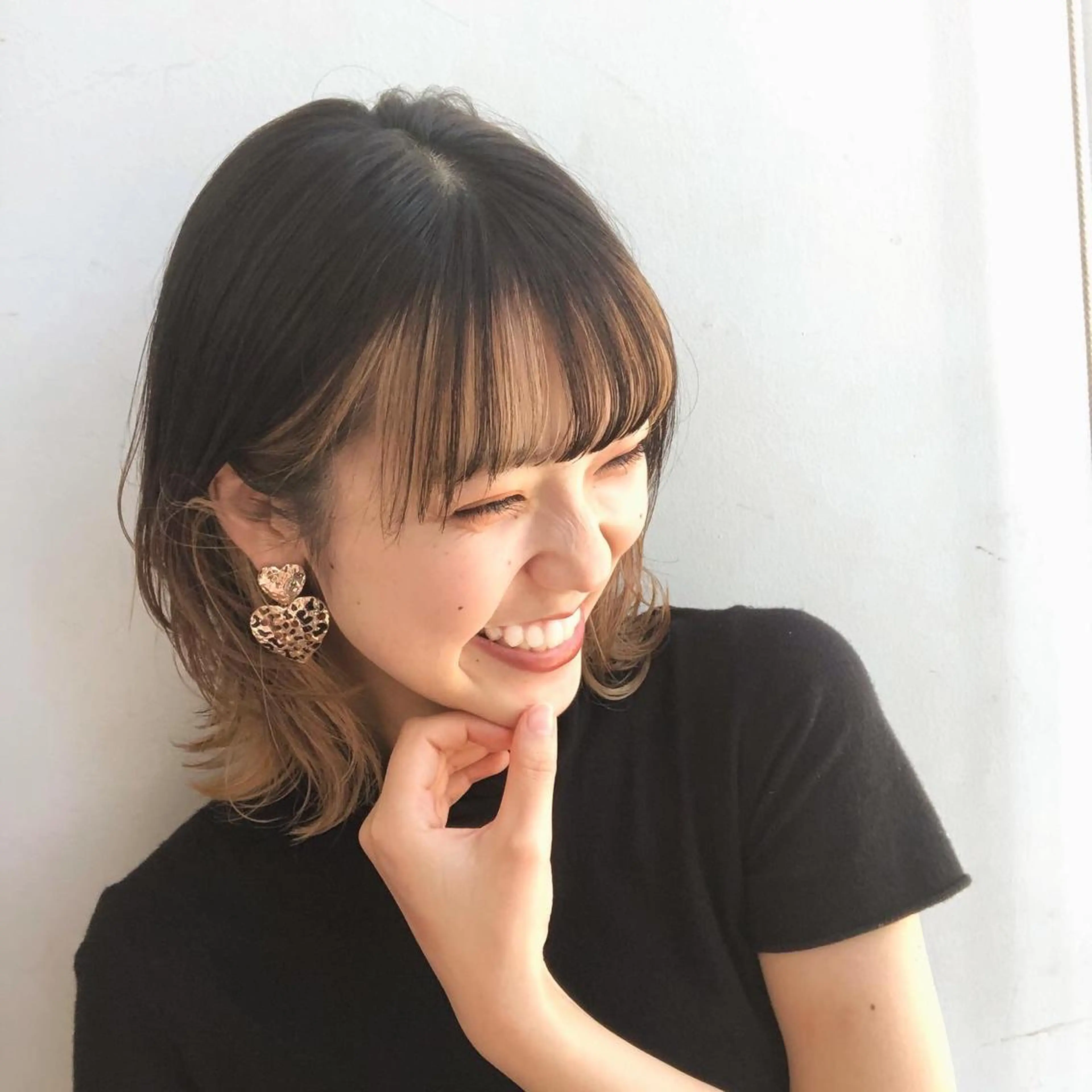 ミディアム カラー ヘアアレンジ 【柔らか透明感✨/ 似合せ前髪】大石葉月のヘアスタイル