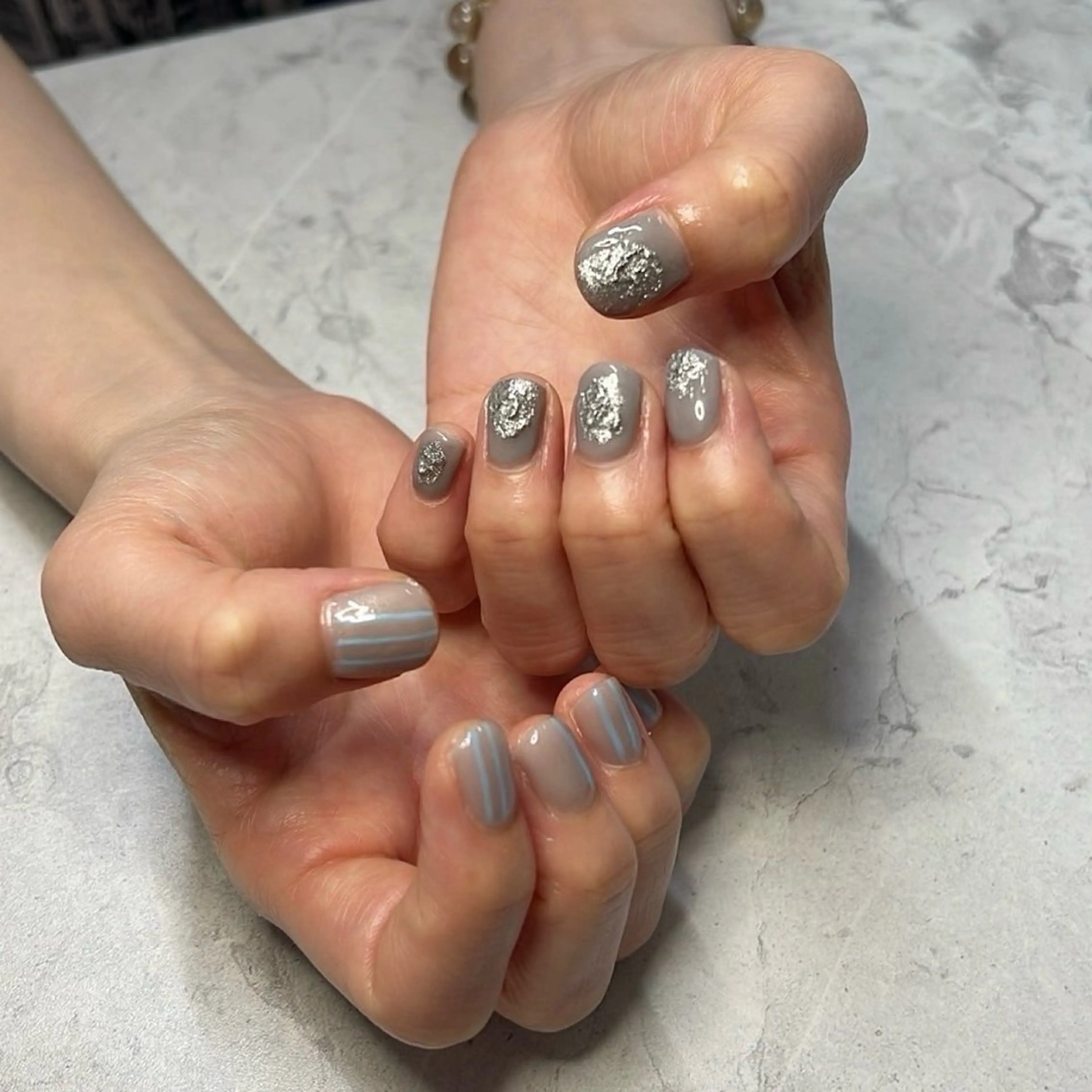 ネイル 持ち込み ハンドネイル ハンドケア sol所属・sol. ¨̮ 𓇼 yunaのネイルデザイン