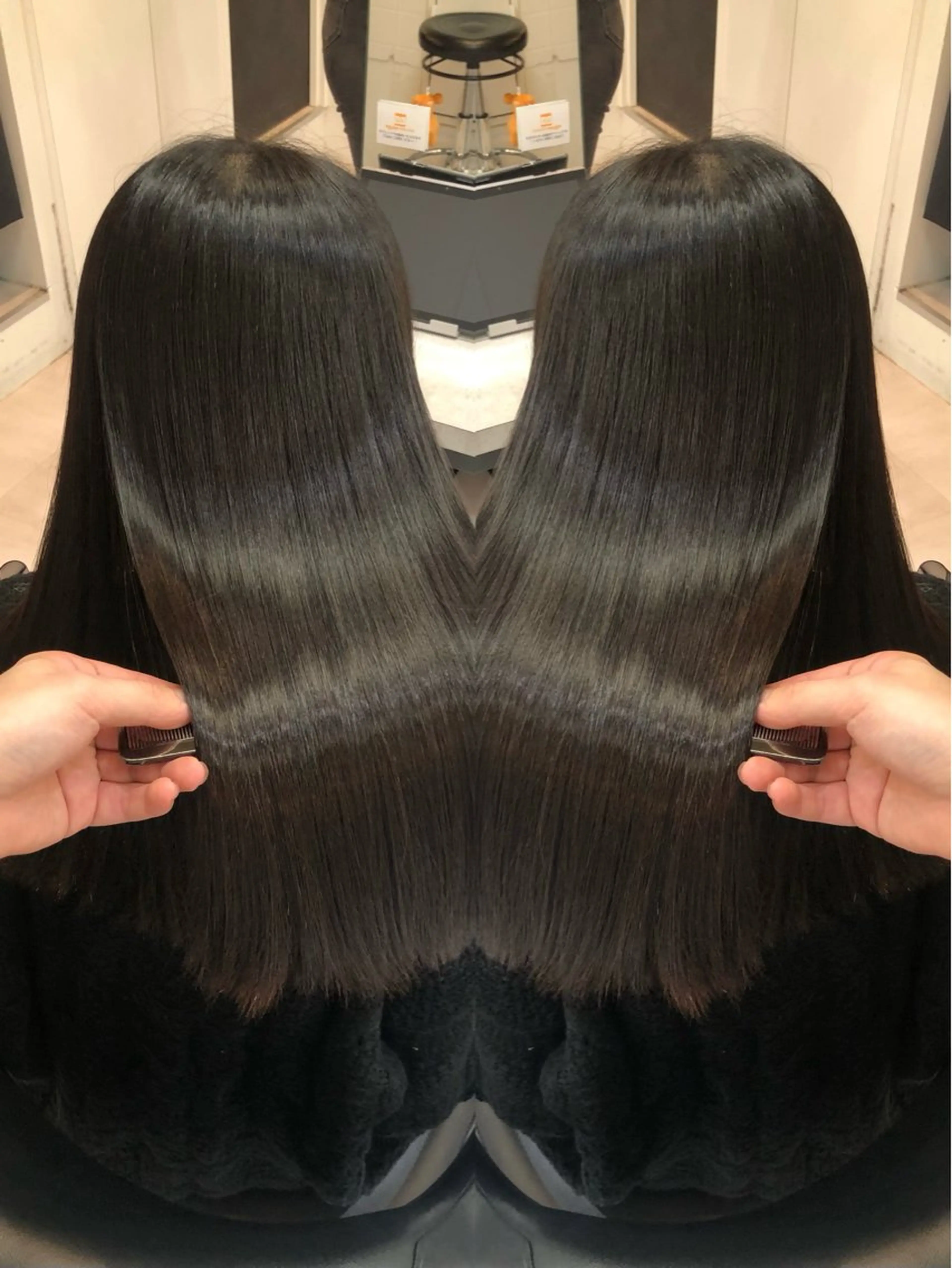 ロング カラー 縮毛矯正 トリートメント 🩵レイヤー✖︎ 髪質改善🩵リョウヤのヘアスタイル