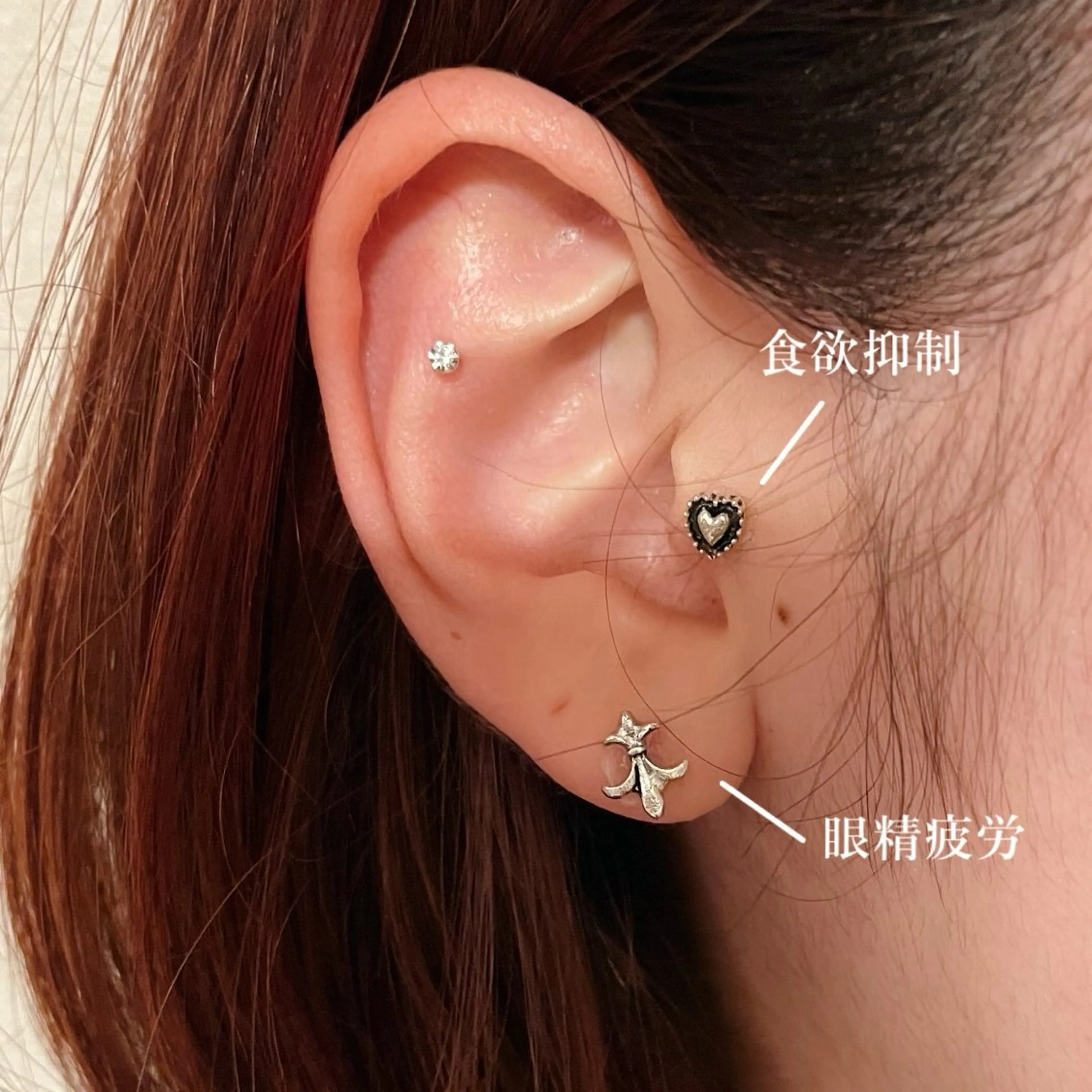 痛くない耳つぼジュエリー💎3個¥2000 6個¥3500 10個までつけ放題¥4400の写真