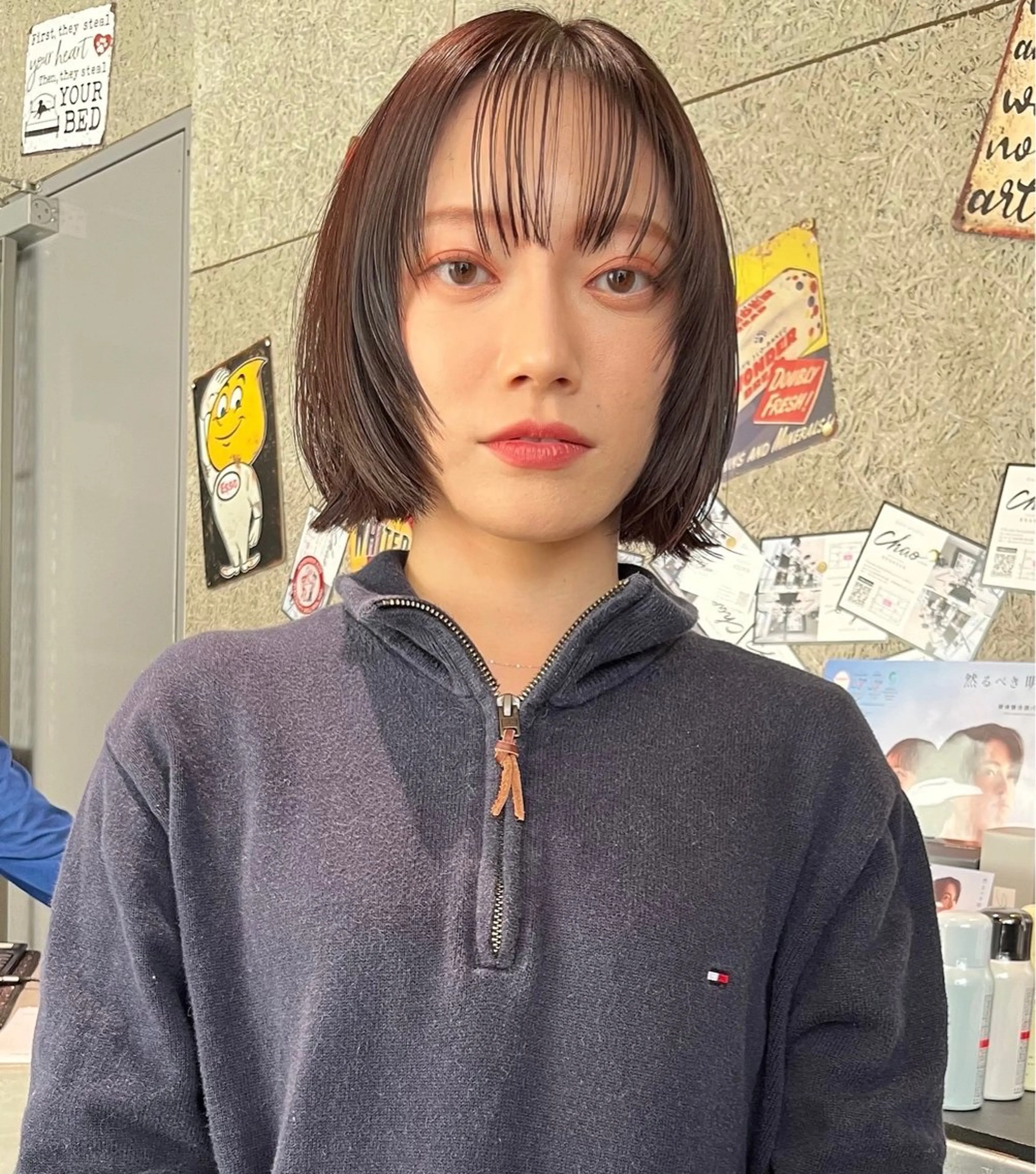 ショート ボブ/ハイトーン/ 岡山駅/別曽遥也のヘアスタイル