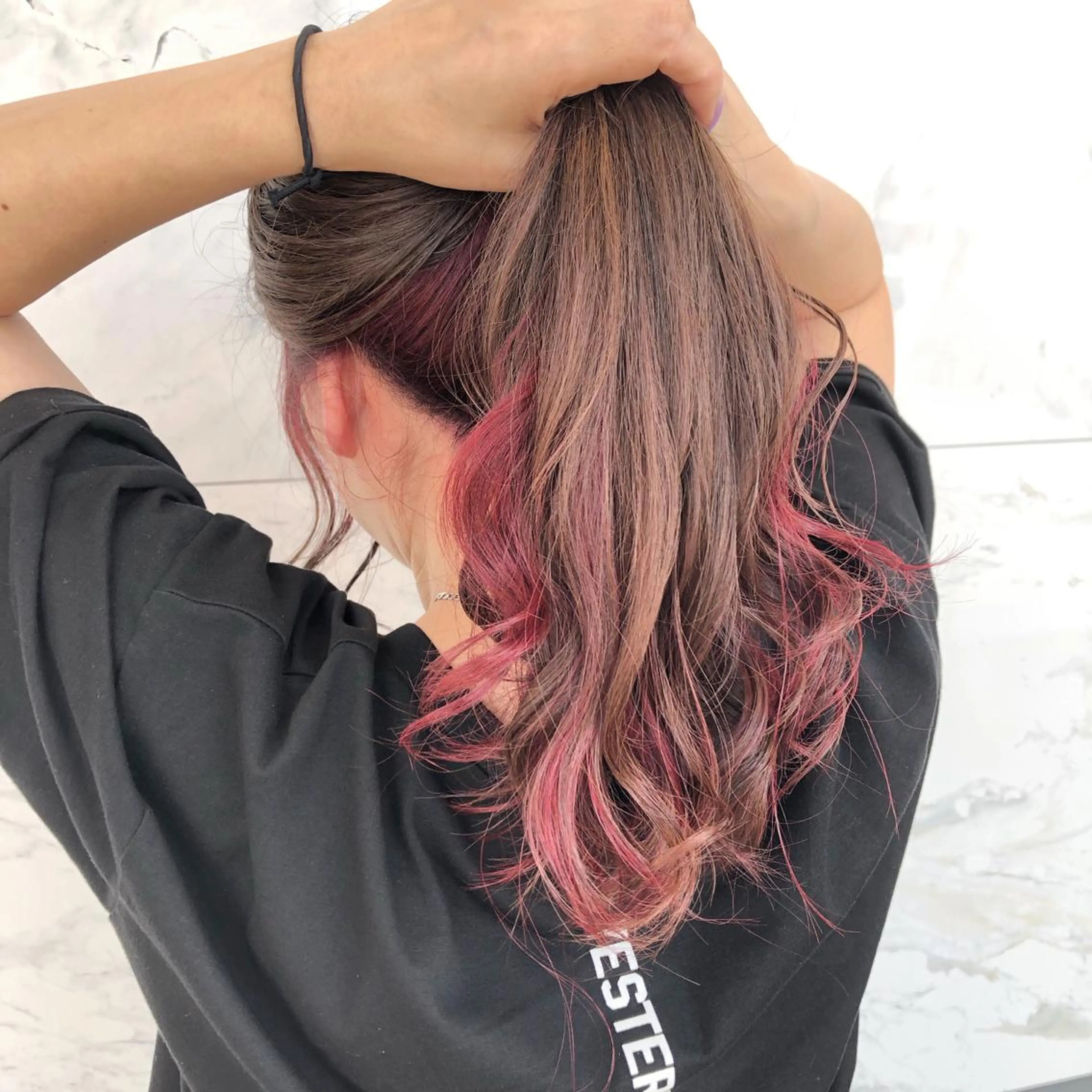 ロング カラー ヘアアレンジ yoshino yukoのマツエク・マツパデザイン