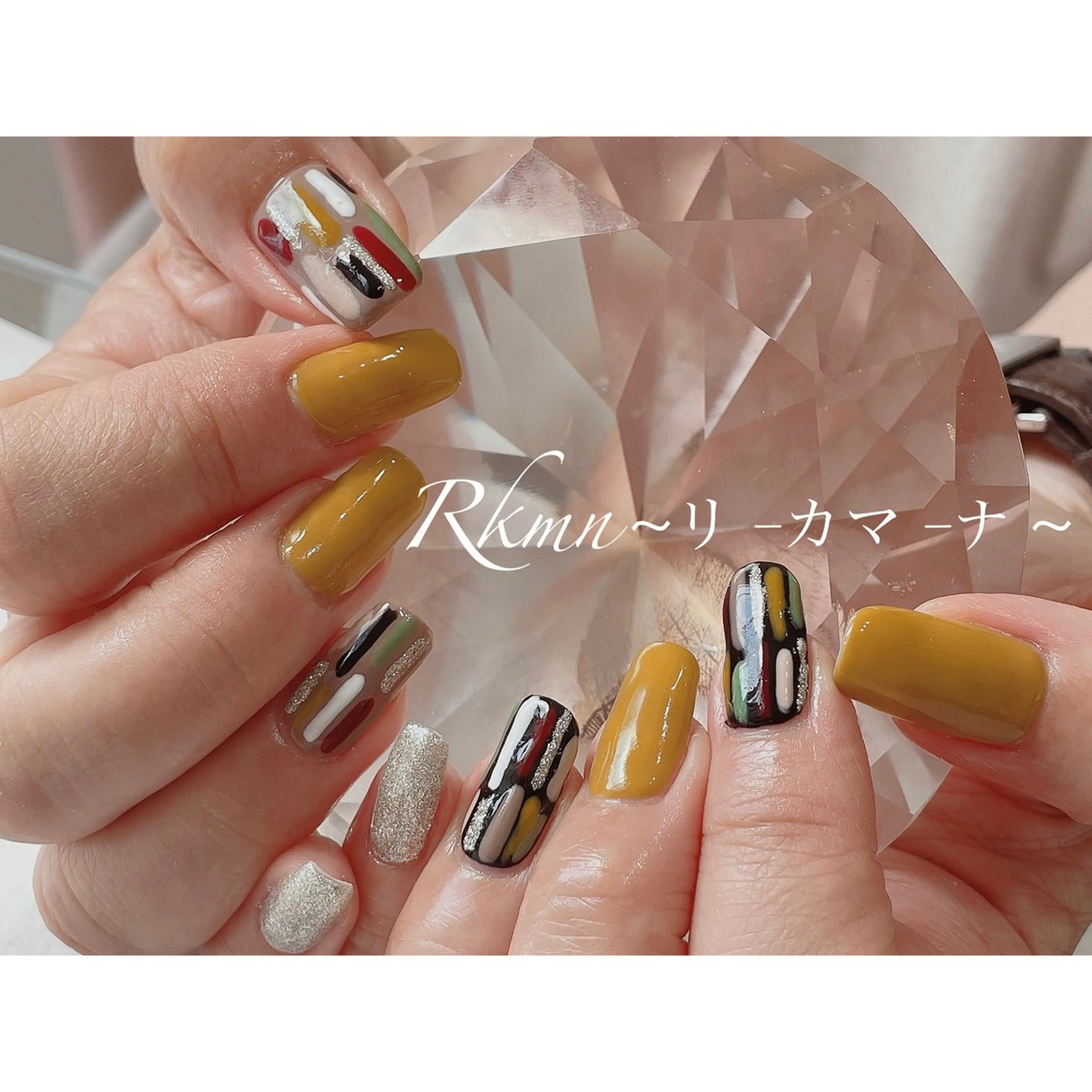 ネイル アートネイル 春ネイル ハンドネイル フットネイル ハンドケア Rkmn ~リ-カマ-ナ~のネイルデザイン