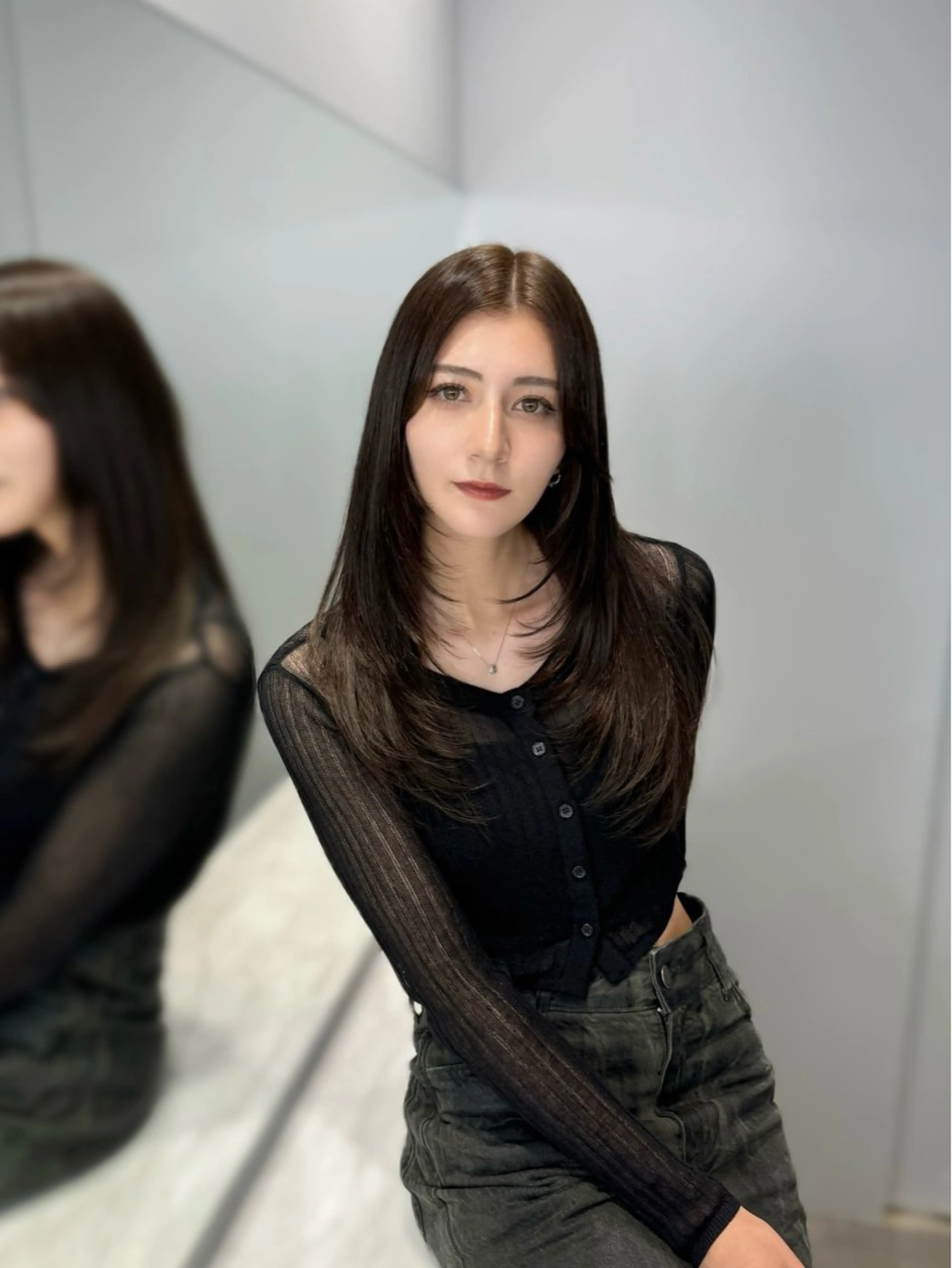 ロング カラー カット ヘアカラー トリートメント 🦋韓国系指名No1 店長/圓山 祐也🦋のヘアスタイル