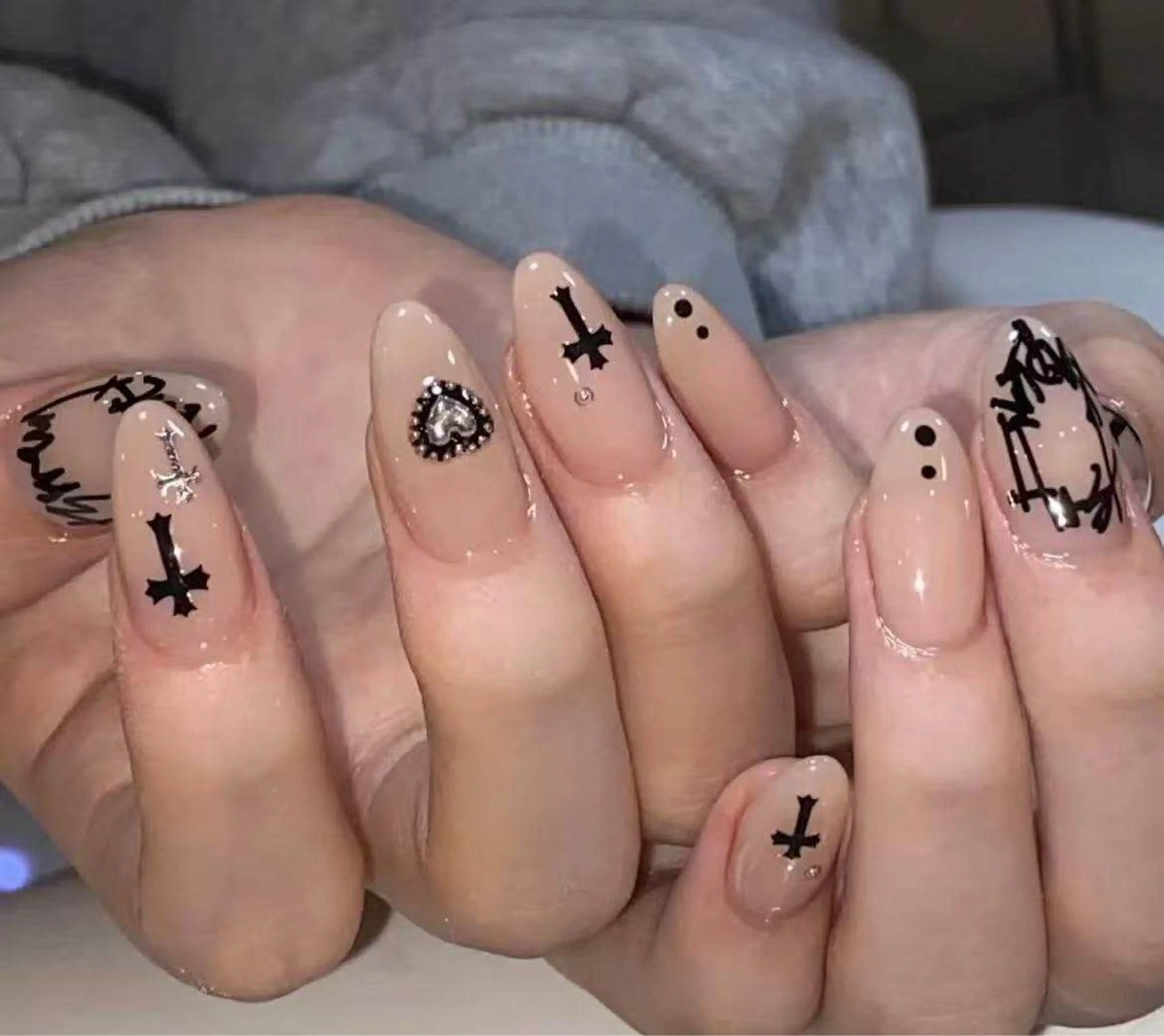 ネイル フラワーネイル フレンチネイル ジェルネイル ガラスフレンチ ハート ハンドネイル 相沢 さやかのネイルデザイン