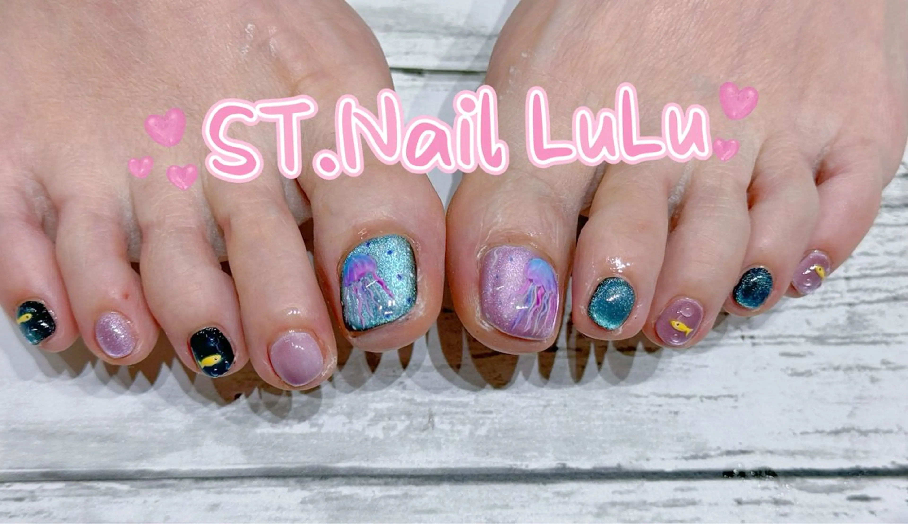 🩵フット🩵アート6本の写真