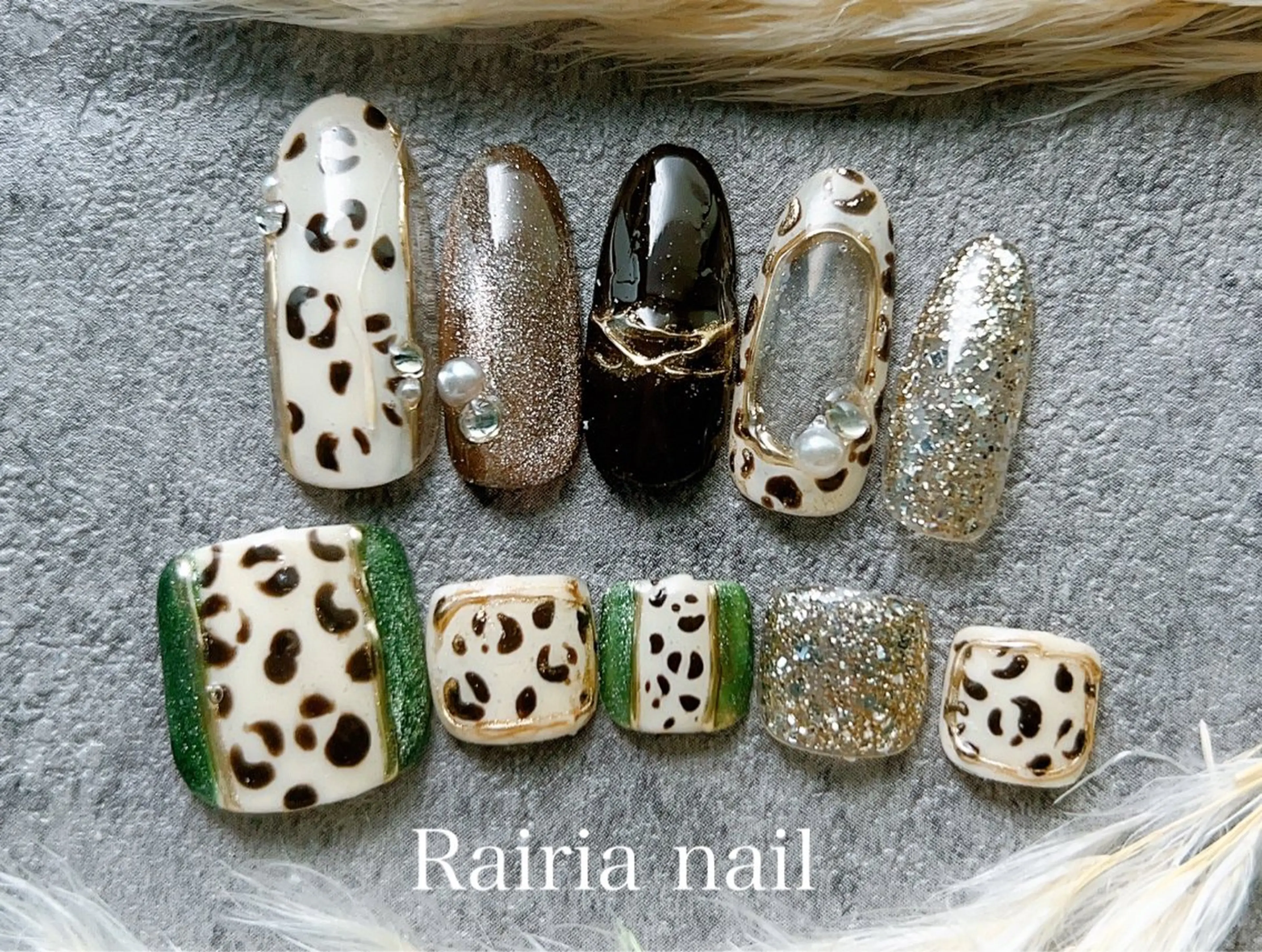 ネイル アートネイル ジェルネイル 持ち込み ニュアンスネイル パラジェル Rairia nail本八幡店のネイルデザイン