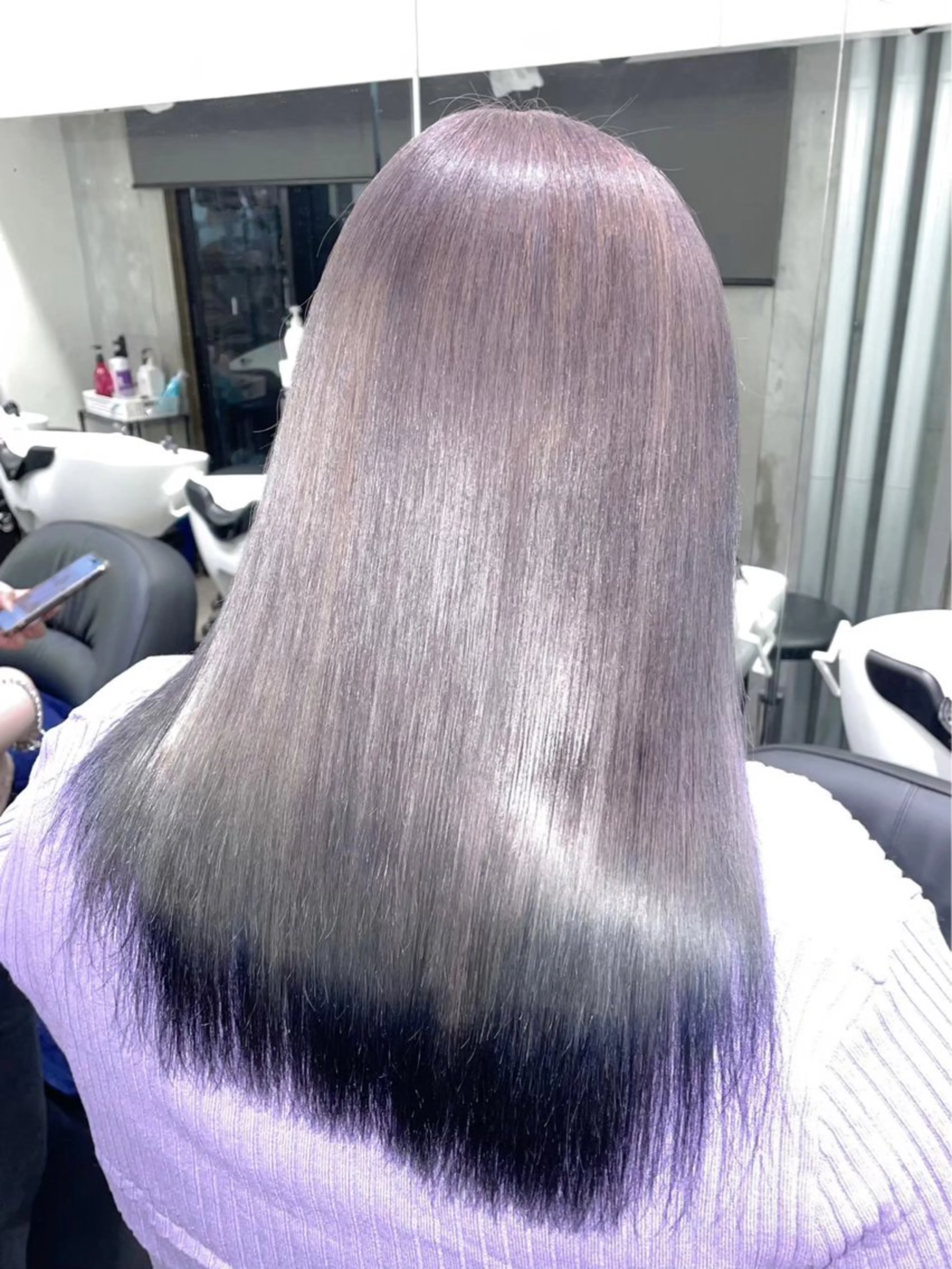 セミロング シールエクステ ボブ エクステ ハイライト 髪質改善 🦋韓国hair🦋 エクステ店長sakiのヘアスタイル