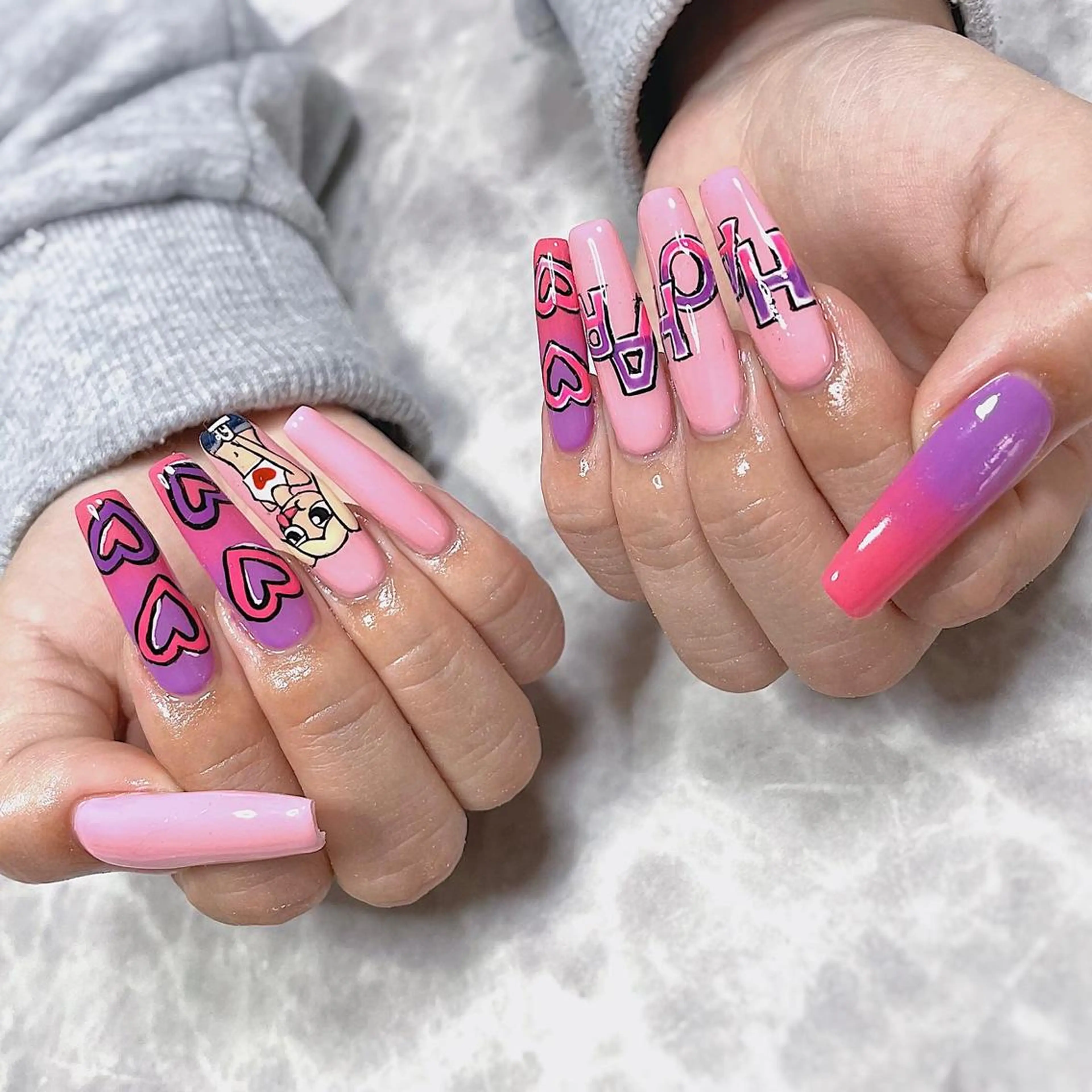 ネイル アートネイル 長さ出し ジェルネイル スカルプネイル 春ネイル ハンドネイル SYU'NAIL /YUKIのネイルデザイン
