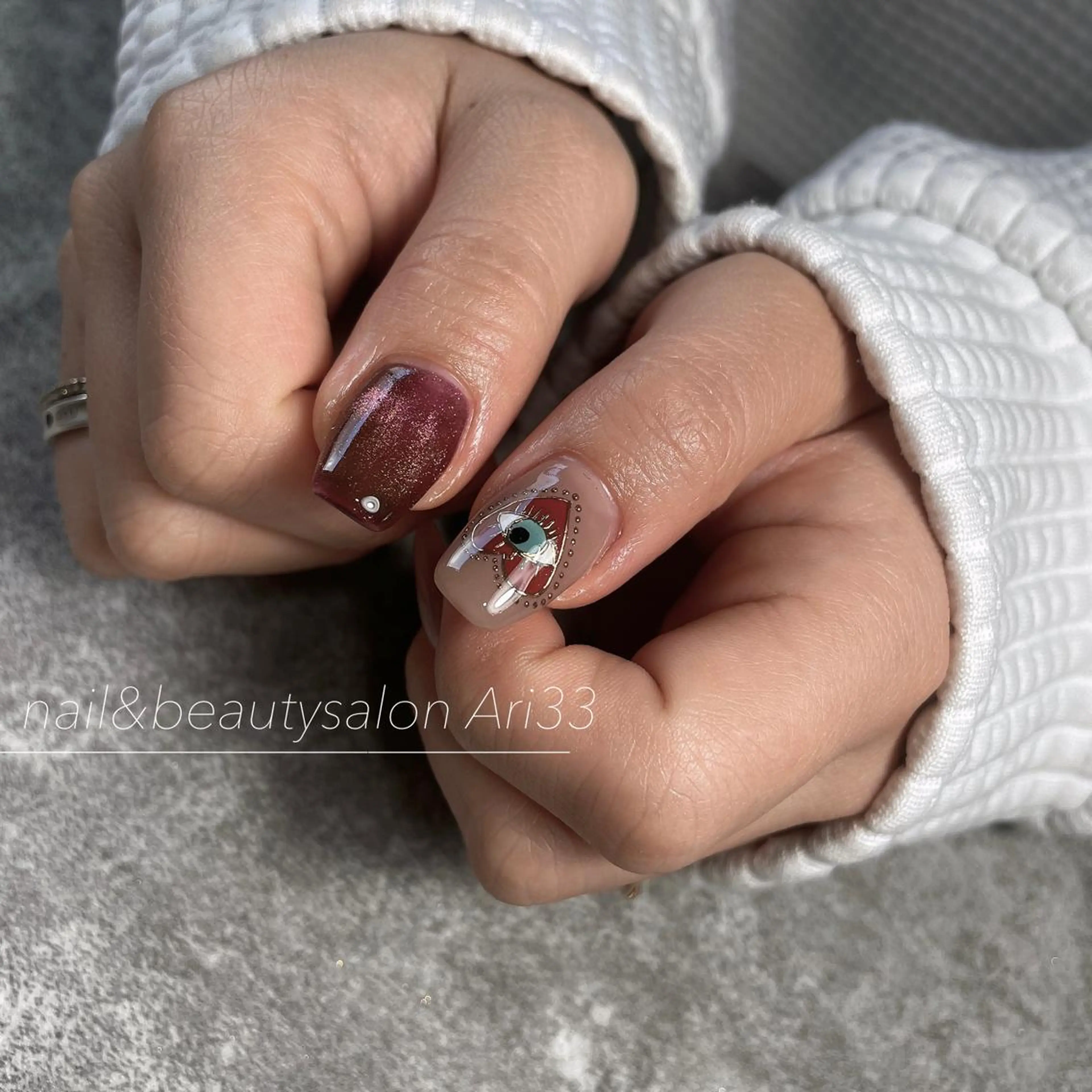 ネイル ニュアンスネイル ハンドネイル プライベートサロン Ari33nailのネイルデザイン