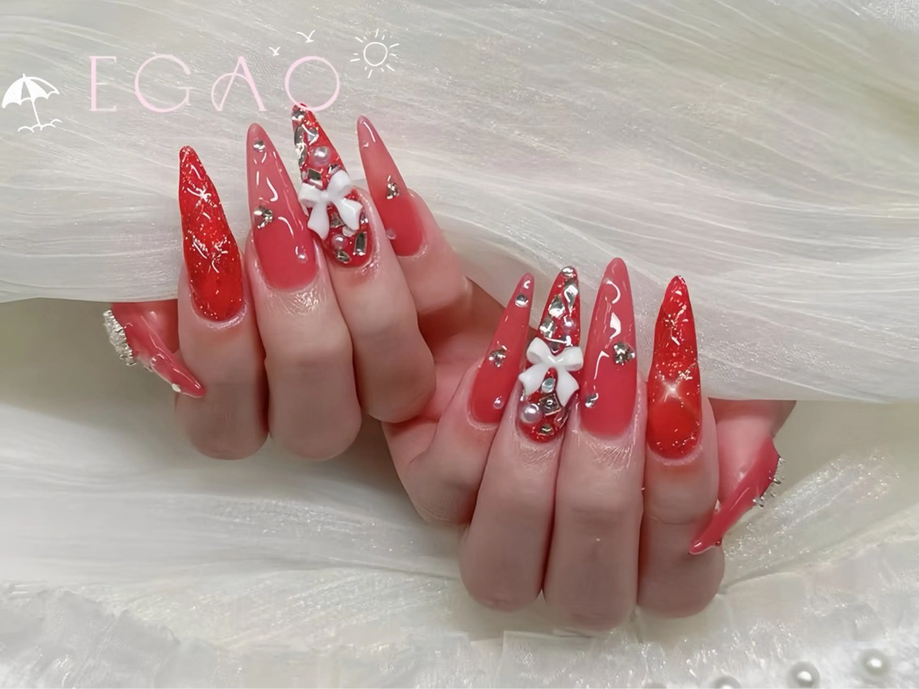 ネイル アートネイル フットネイル フレンチネイル ジェルネイル グラデーション Egao Nail錦糸町店のネイルデザイン