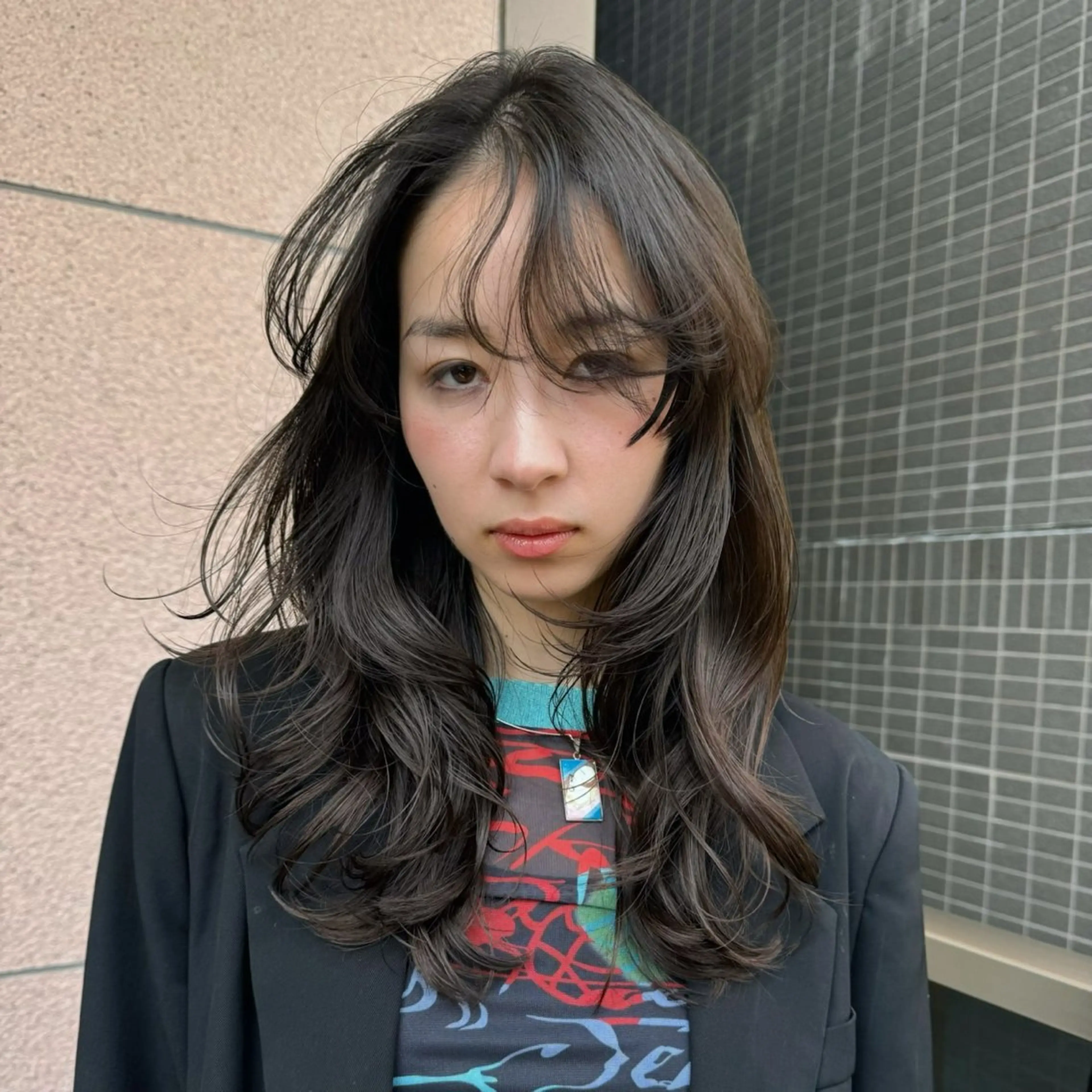 セミロング カラー 似合わせカット カット ヘアカラー トリートメント レイヤー/髪質改善 Lond ambreのヘアスタイル