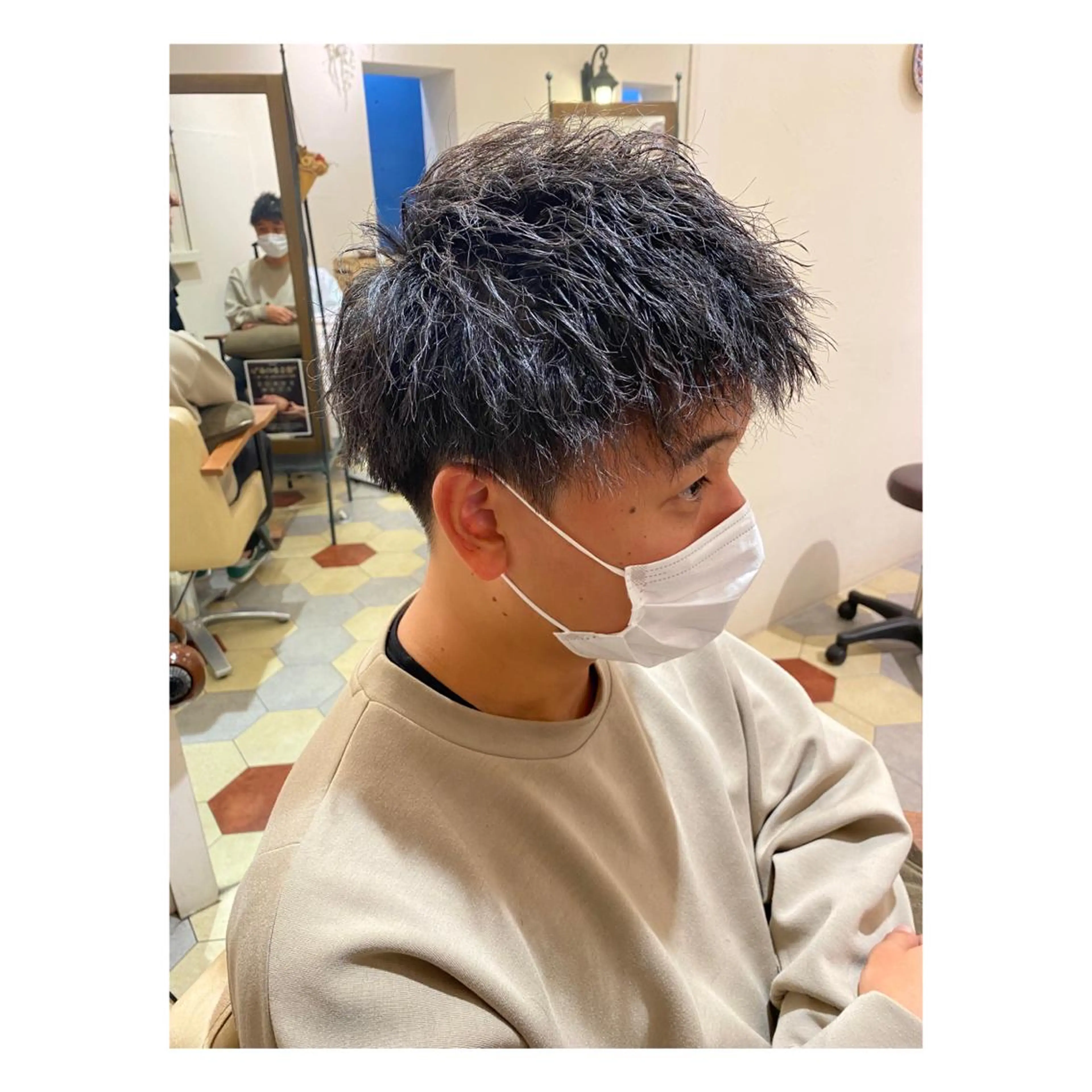 パーマ メンズ カット パーマ 菊池大一 溝の口パーマのヘアスタイル