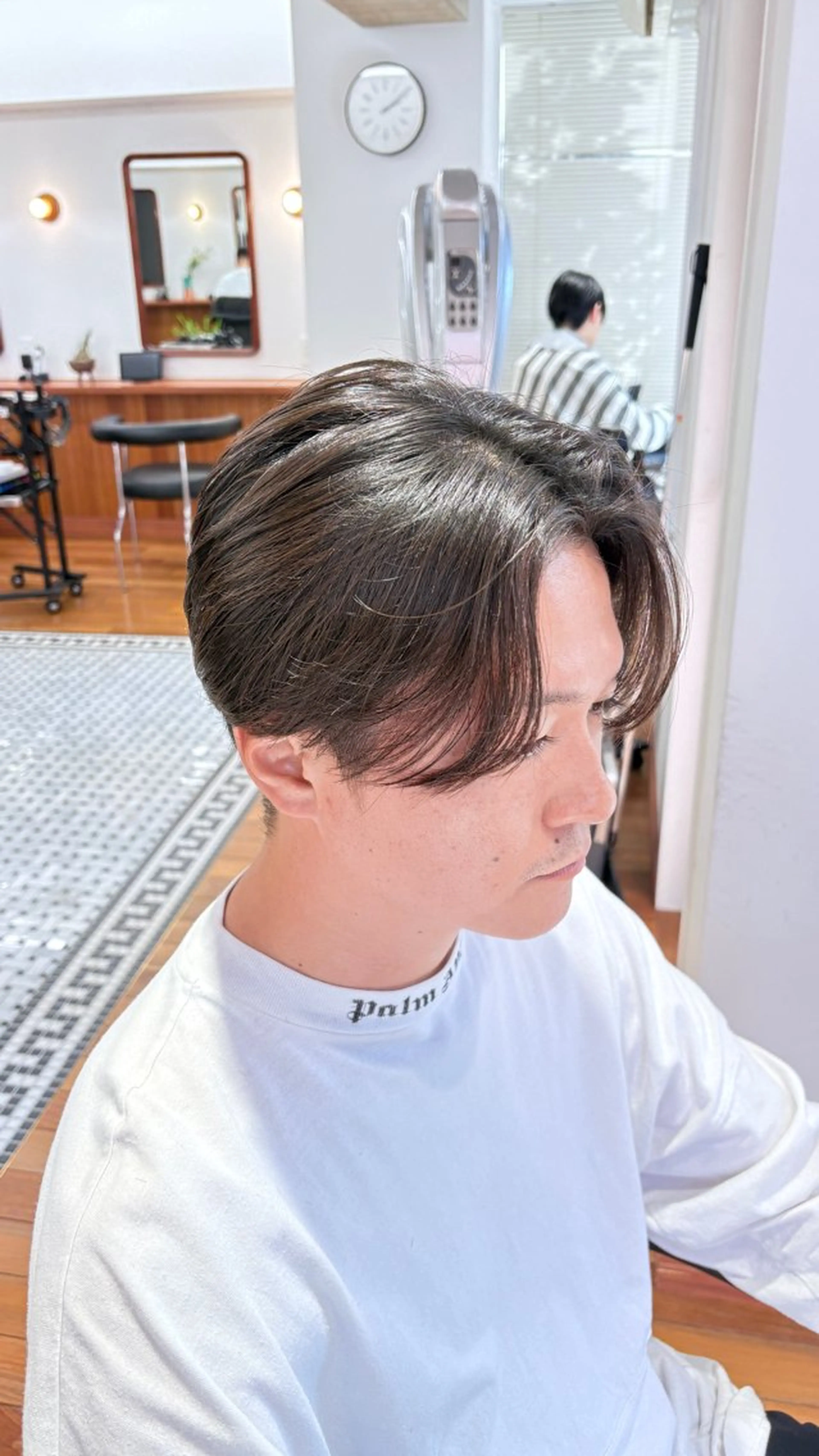 ショート メンズ センターパート メンズカット 髙橋創のヘアスタイル