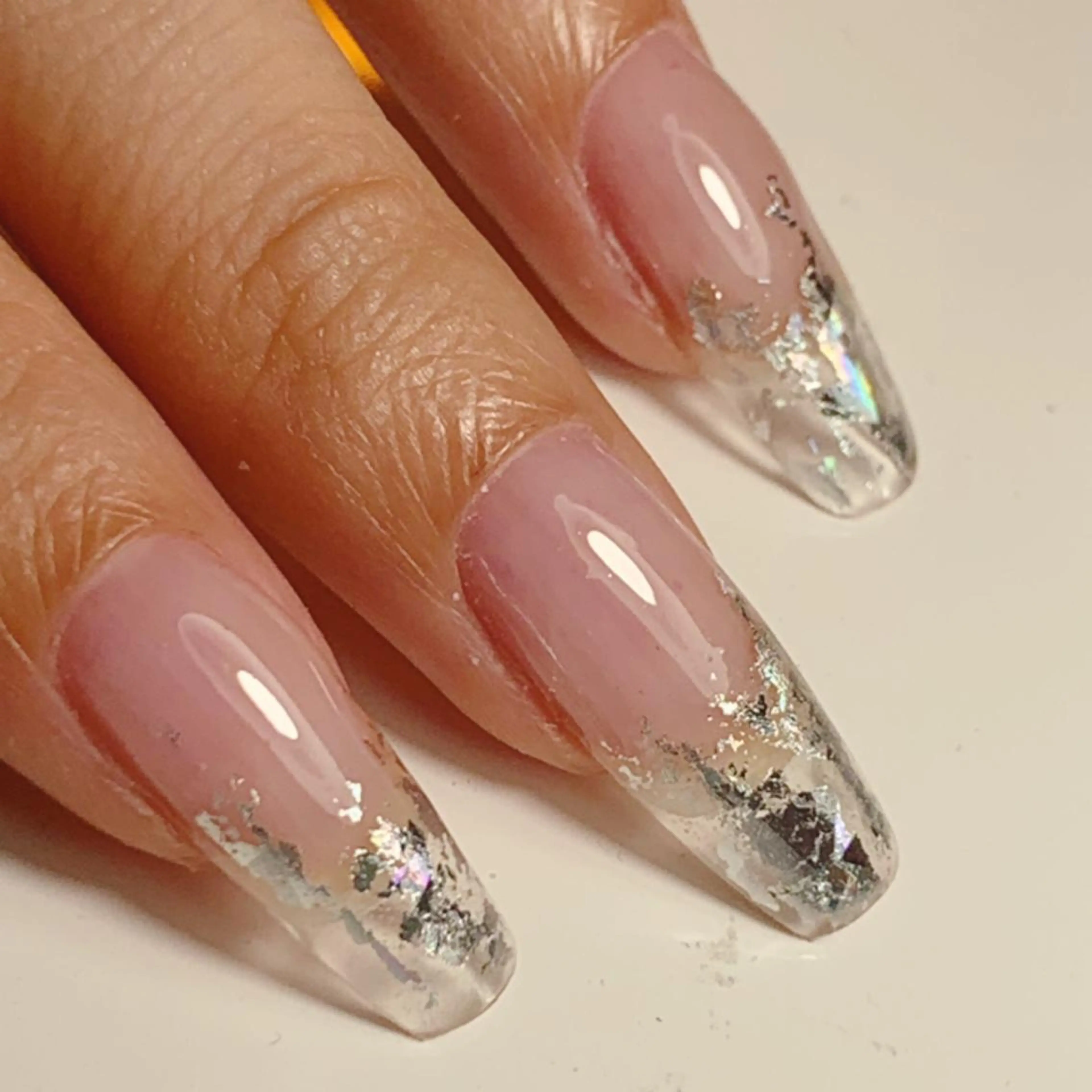 ネイル ラメ(グリッター) ラメグラデーション スカルプネイル はたちや あみのマツエク・マツパデザイン