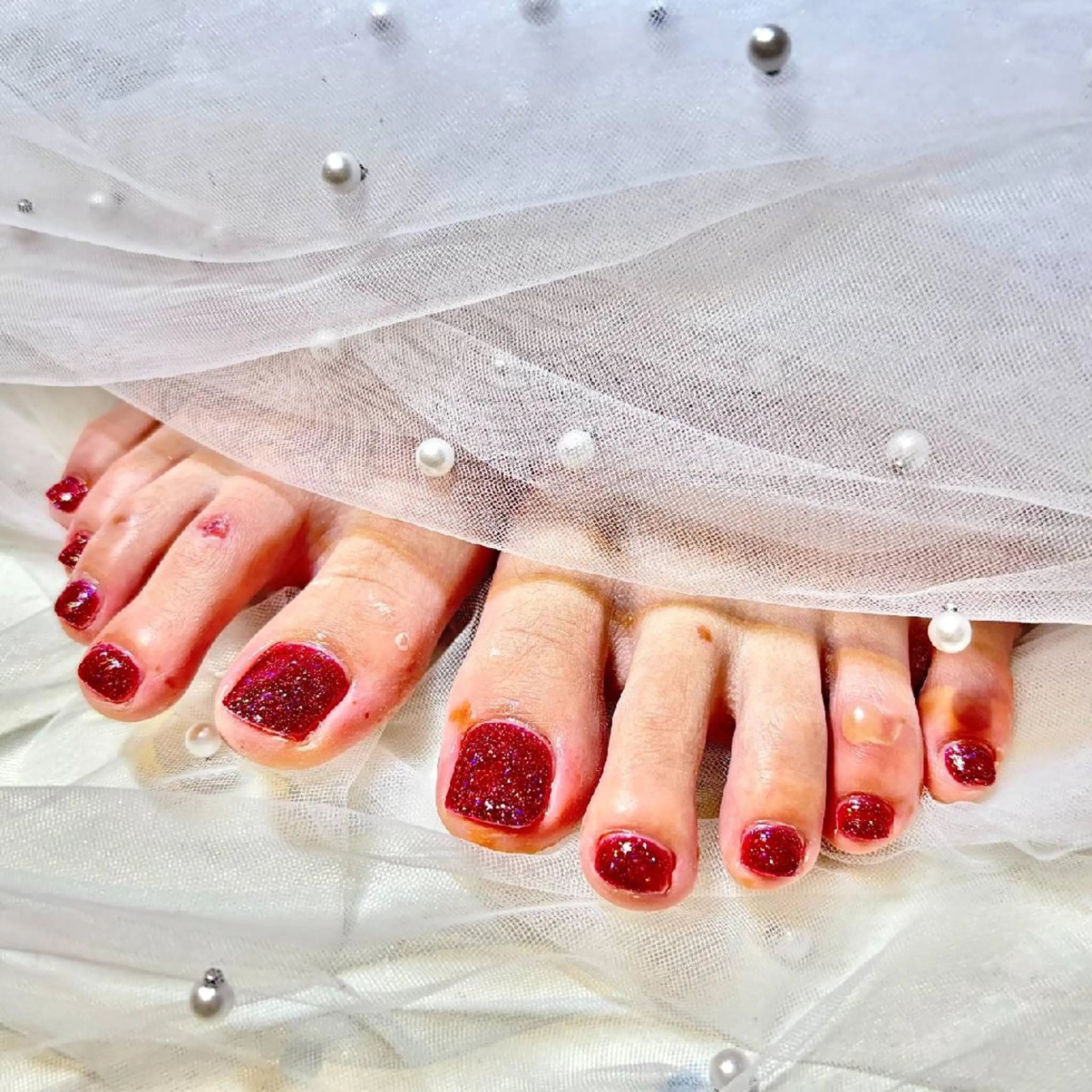 フットネイル☆フラッシュネイルの写真