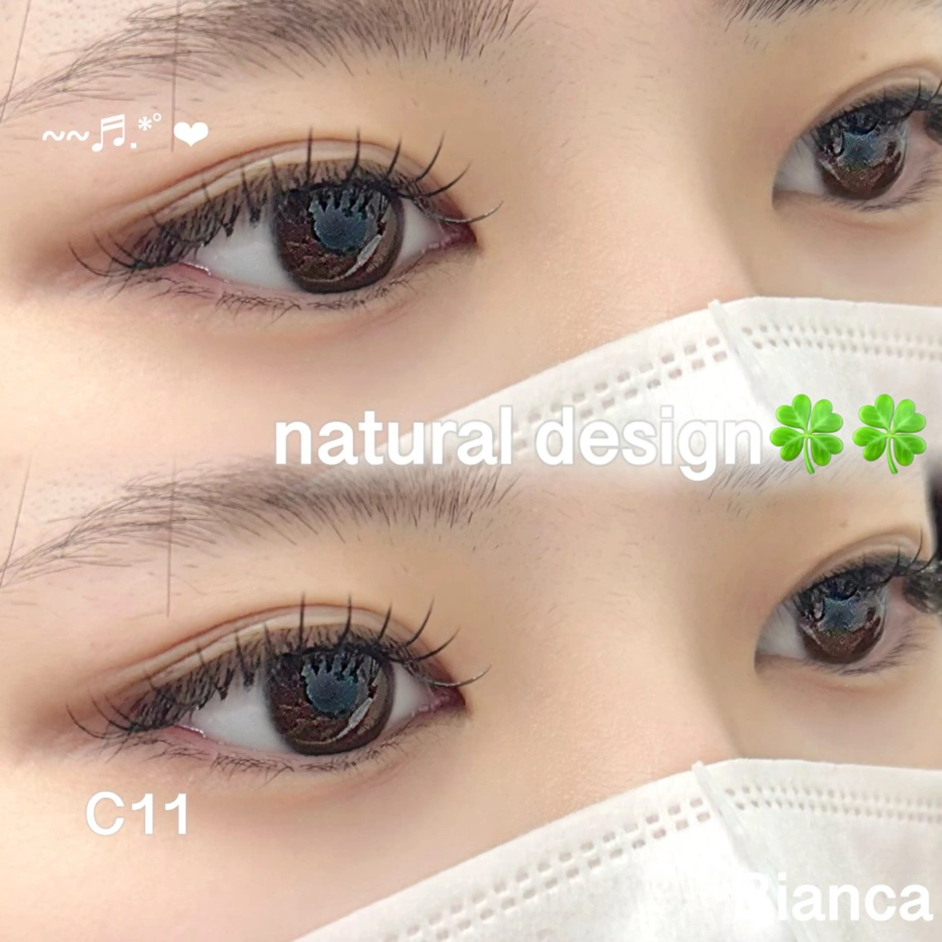 マツエク・マツパ ナチュラル ⟡.·Bianca アビコ 🎀のマツエク・マツパデザイン