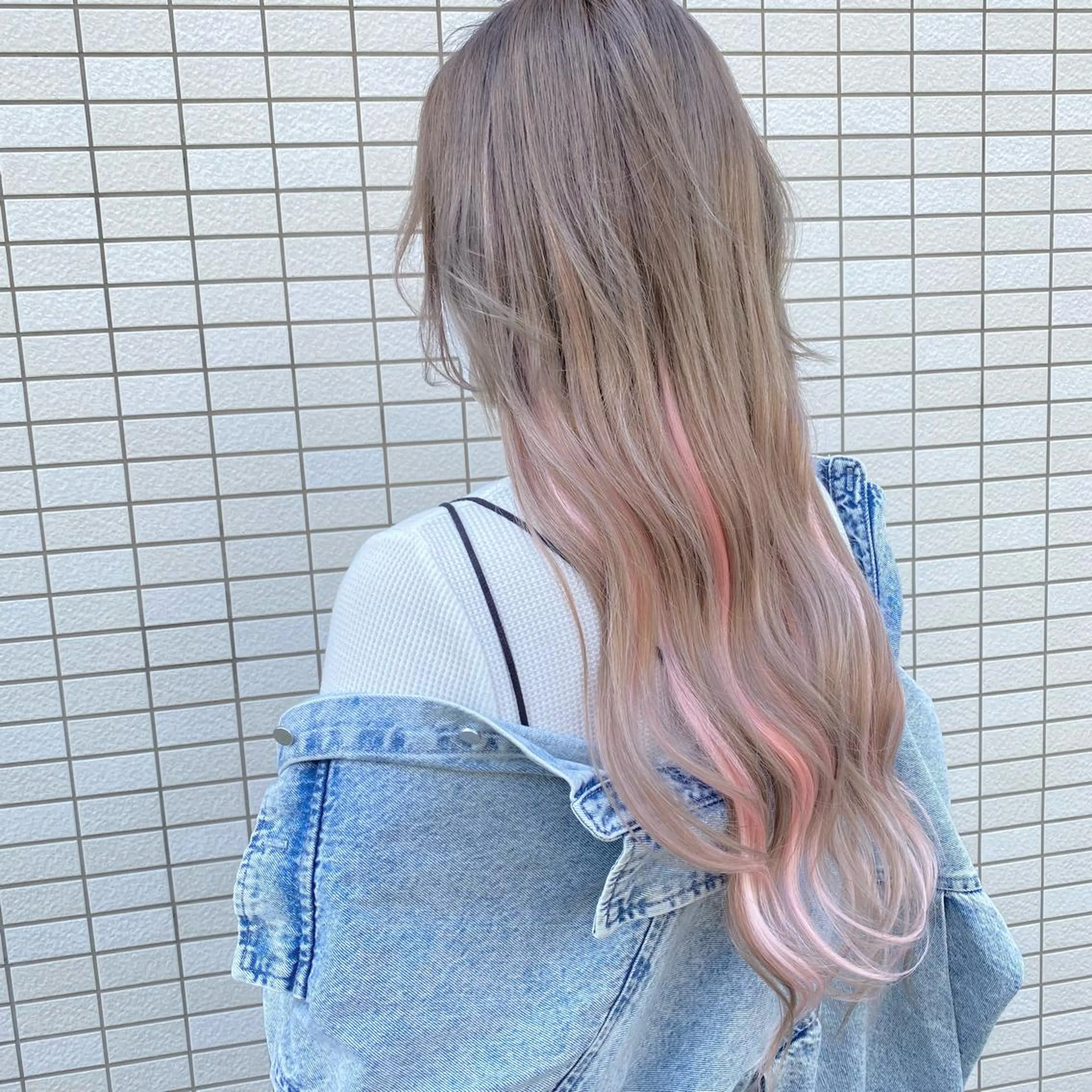 ロング カラー ヘアアレンジ シールエクステ ピンクカラー エクステ エクステ指名No1 🧡AYUMIのヘアスタイル